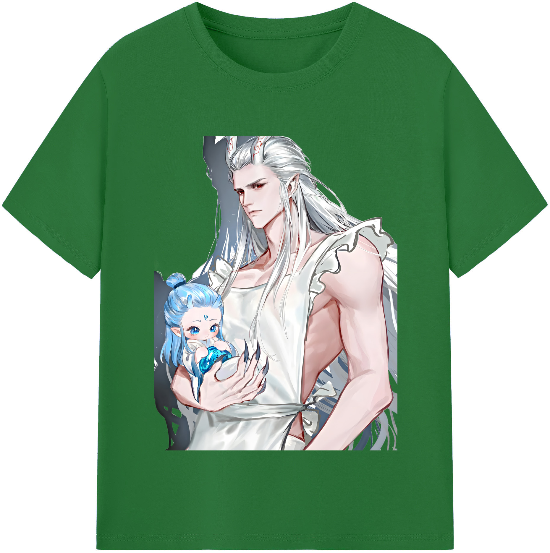 （画像用） Ne Zha 2 ナタ 魔童の大暴れ 綿100％半袖Tシャツ（フロントプリント）