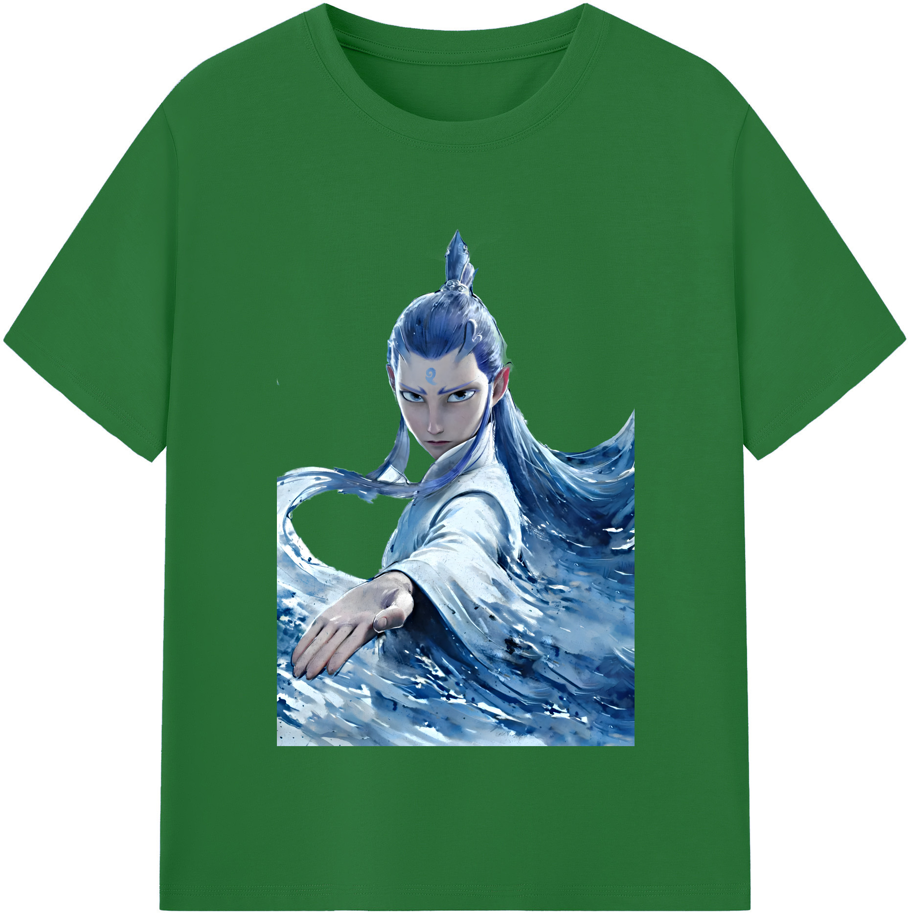 （画像用） Ne Zha 2 ナタ 魔童の大暴れ 綿100％半袖Tシャツ（フロントプリント）