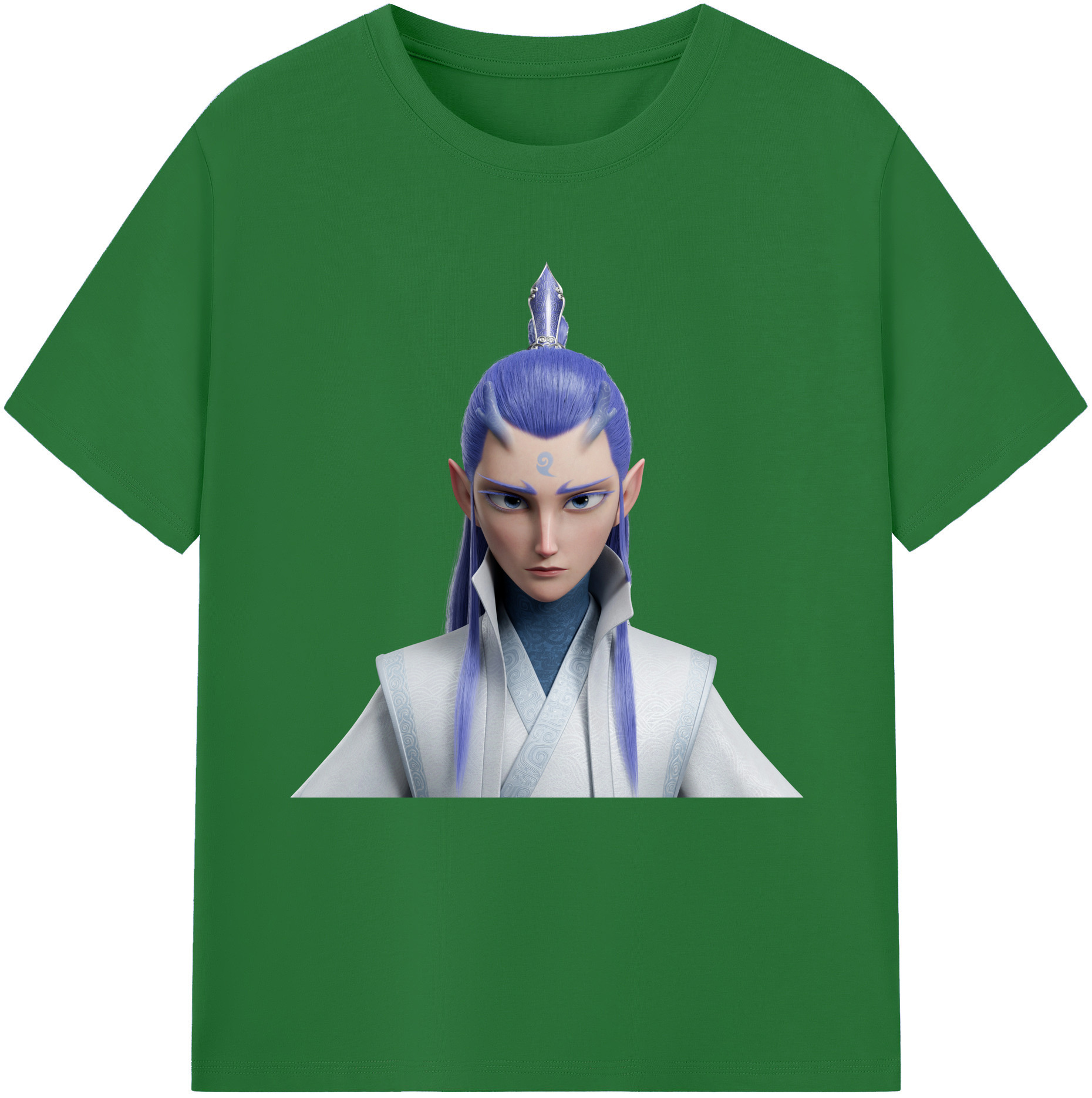 （画像用） Ne Zha 2 ナタ 魔童の大暴れ 綿100％半袖Tシャツ（フロントプリント）