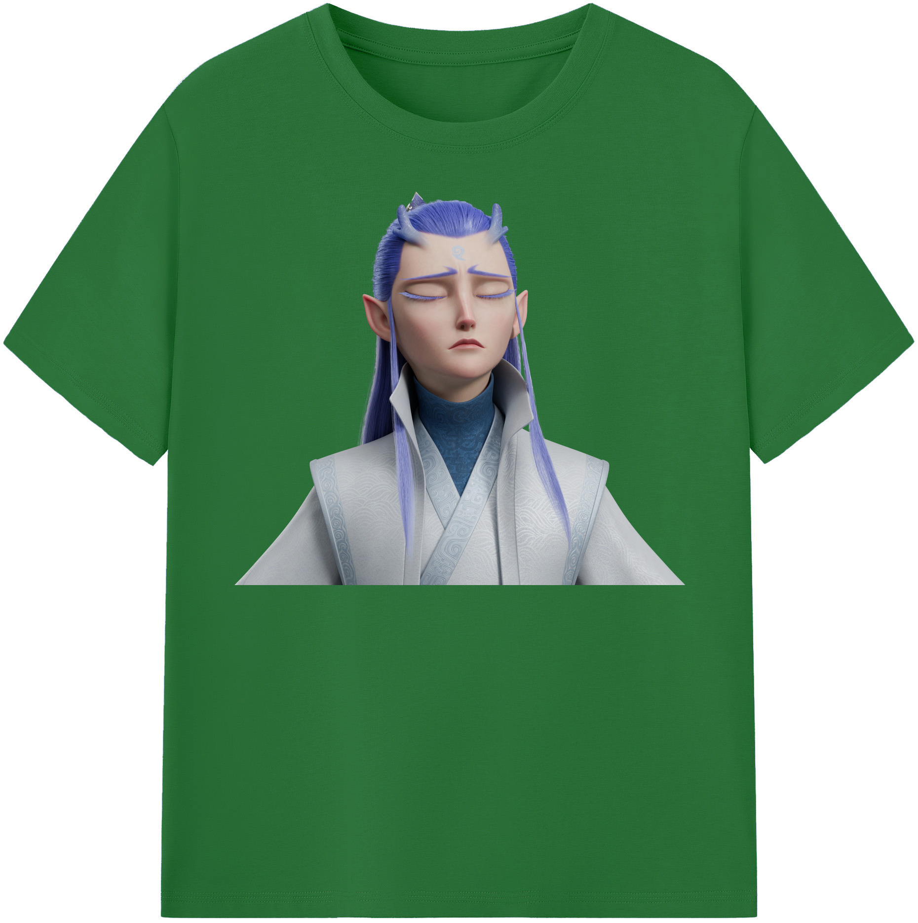 （画像用） Ne Zha 2 ナタ 魔童の大暴れ 綿100％半袖Tシャツ（フロントプリント）