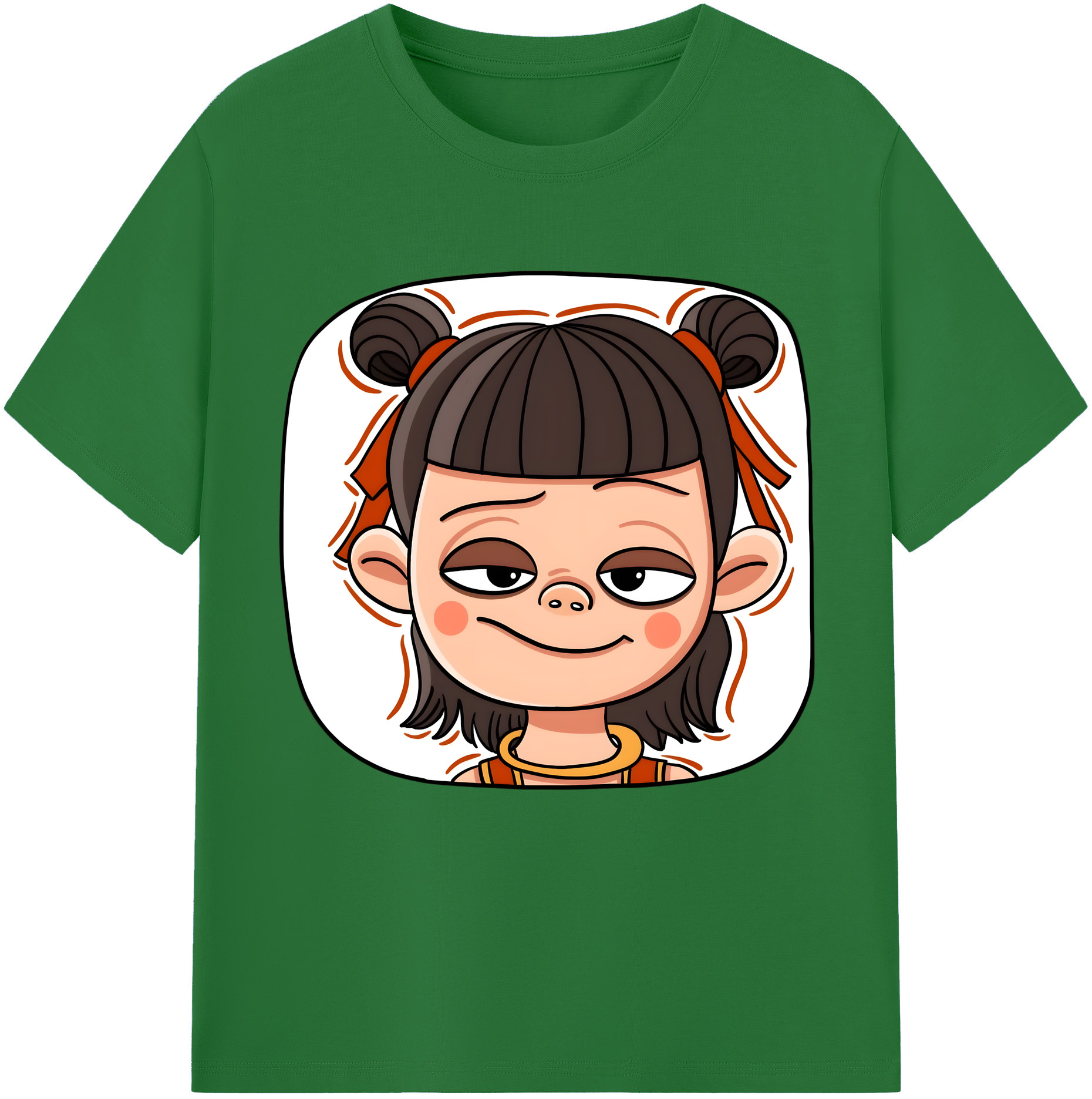 （画像用） Ne Zha 2 ナタ 魔童の大暴れ 綿100％半袖Tシャツ（フロントプリント）