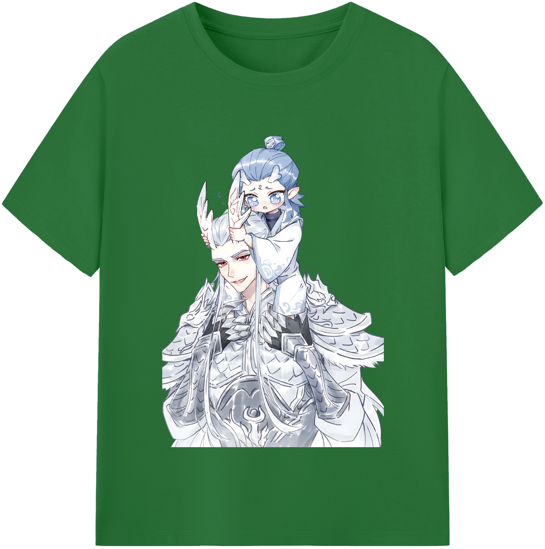 （画像用） Ne Zha 2 ナタ 魔童の大暴れ 綿100％半袖Tシャツ（フロントプリント）