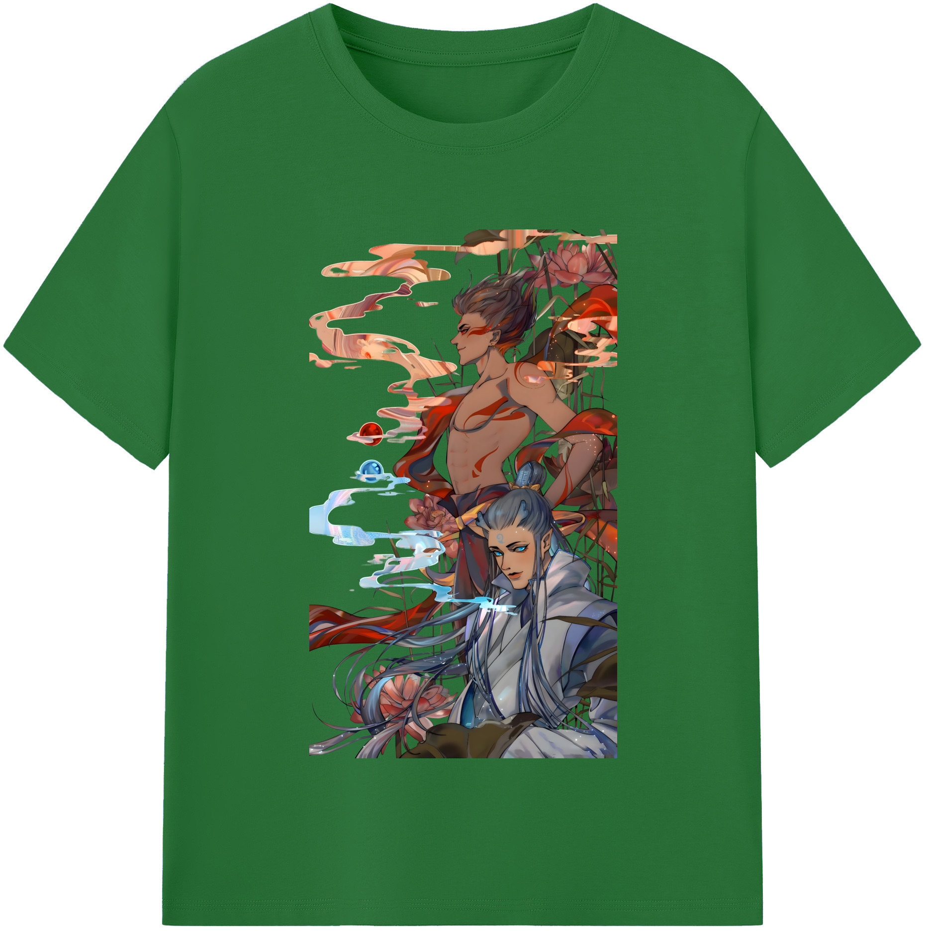 （画像用） Ne Zha 2 ナタ 魔童の大暴れ 綿100％半袖Tシャツ（フロントプリント）