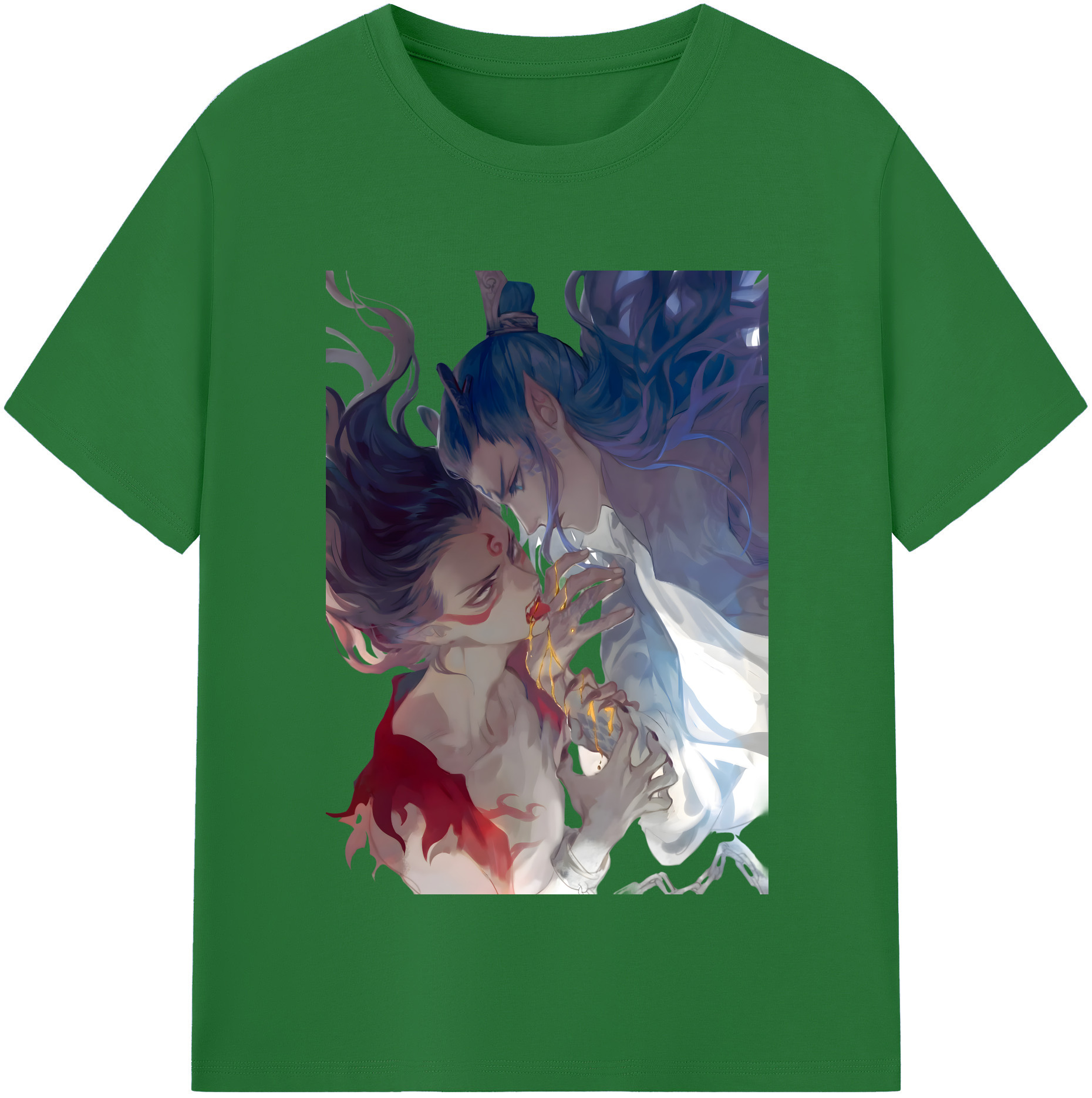 （画像用） Ne Zha 2 ナタ 魔童の大暴れ 綿100％半袖Tシャツ（フロントプリント）