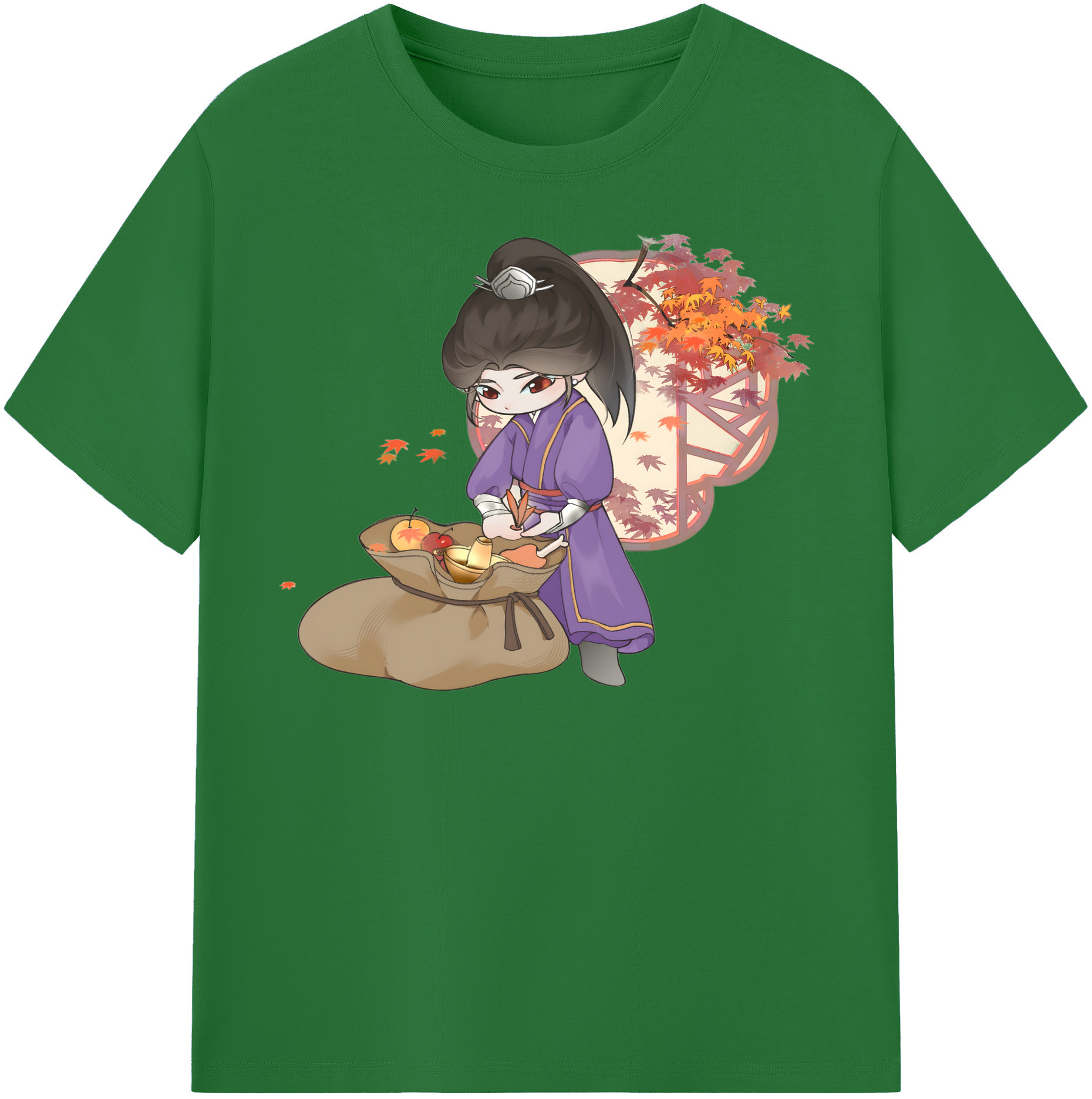 （画像用） Ne Zha 2 ナタ 魔童の大暴れ 綿100％半袖Tシャツ（フロントプリント）