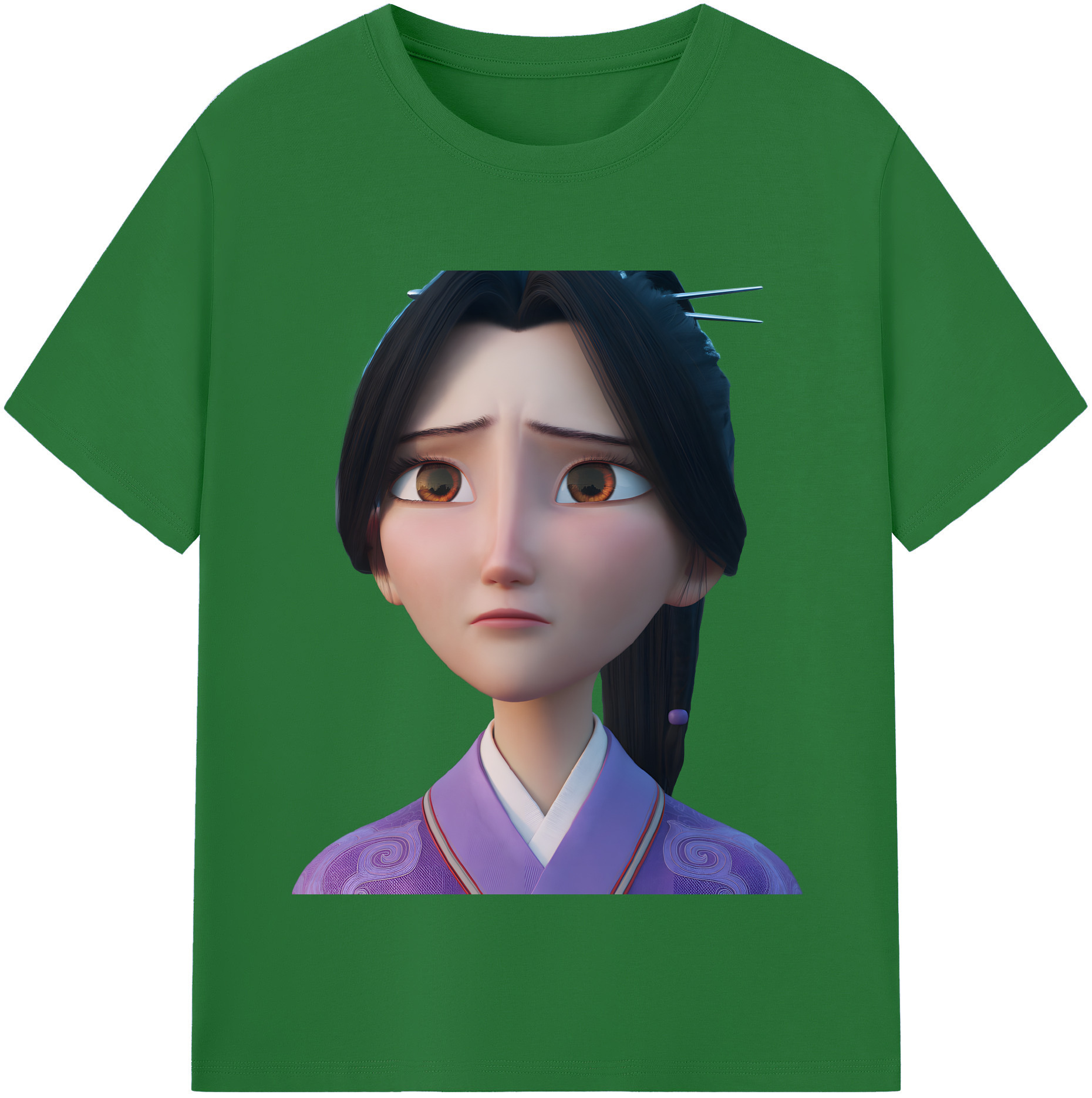 （画像用） Ne Zha 2 ナタ 魔童の大暴れ 綿100％半袖Tシャツ（フロントプリント）