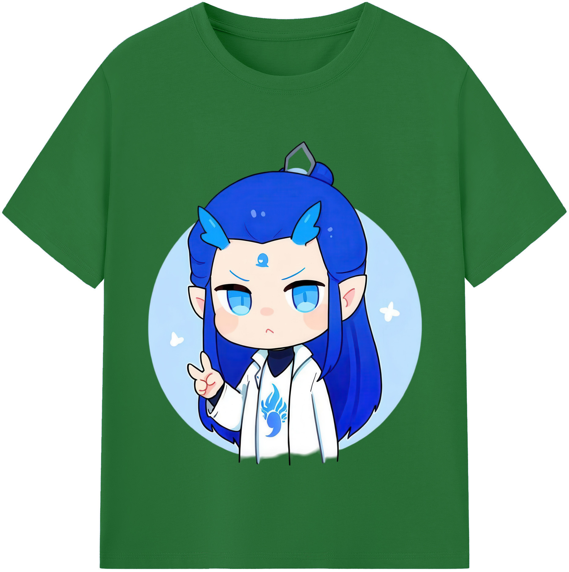 （画像用） Ne Zha 2 ナタ 魔童の大暴れ 綿100％半袖Tシャツ（フロントプリント）