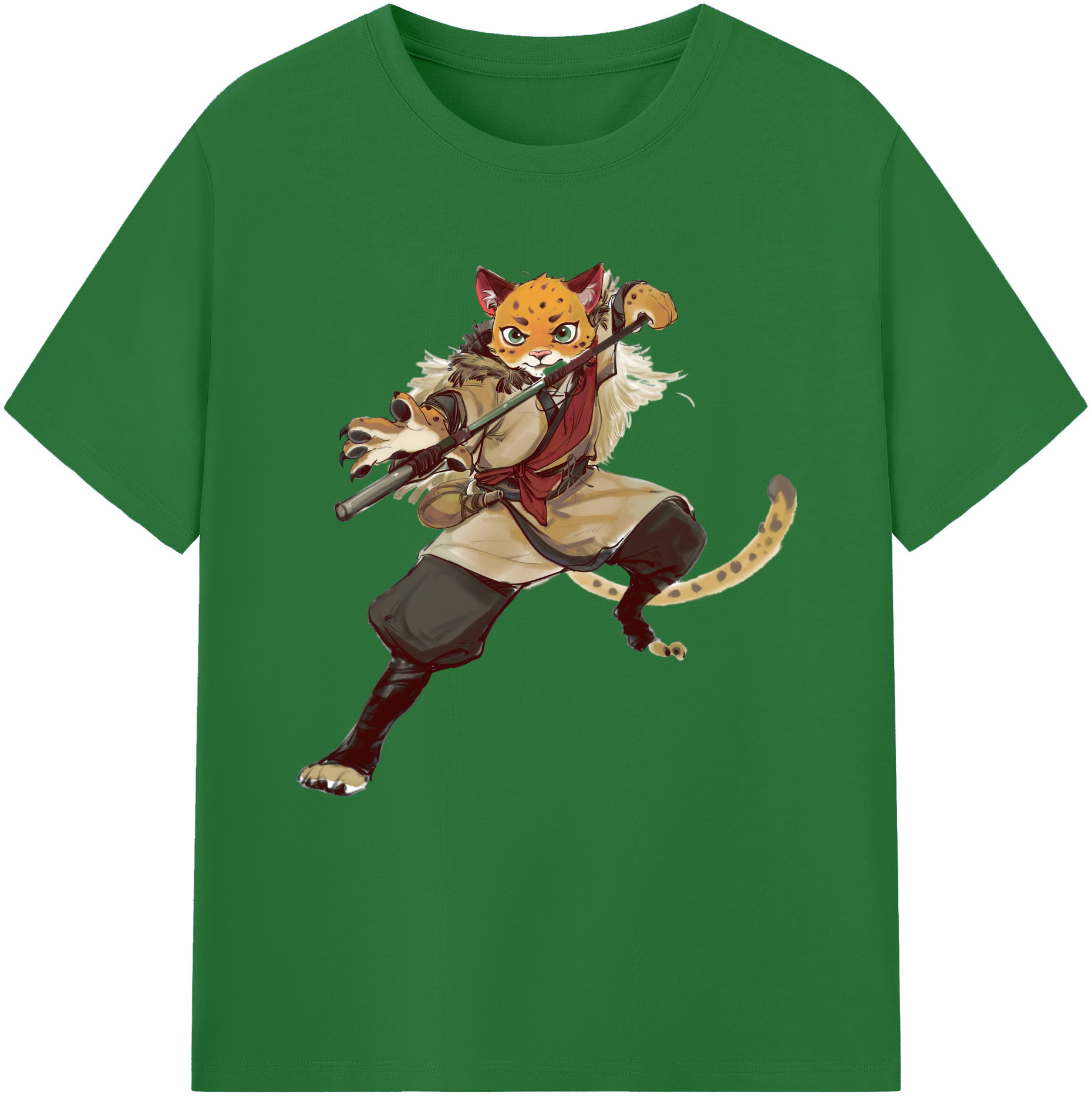 （画像用） Ne Zha 2 ナタ 魔童の大暴れ 綿100％半袖Tシャツ（フロントプリント）