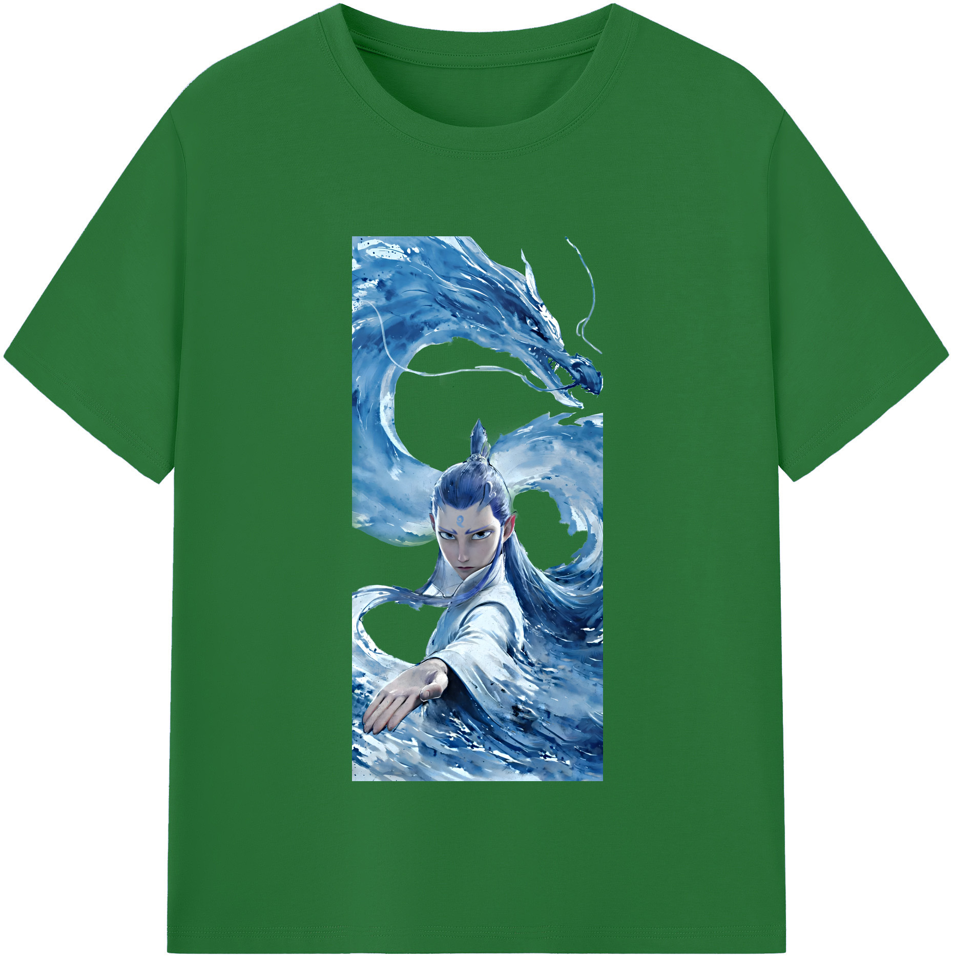 （画像用） Ne Zha 2 ナタ 魔童の大暴れ 綿100％半袖Tシャツ（フロントプリント）