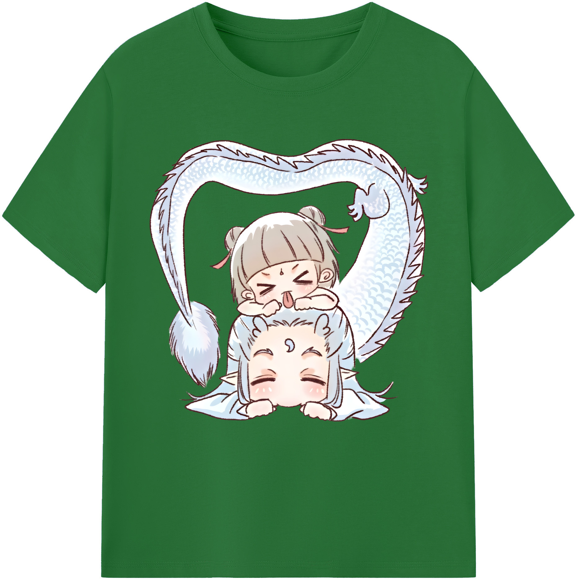 （画像用） Ne Zha 2 ナタ 魔童の大暴れ 綿100％半袖Tシャツ（フロントプリント）