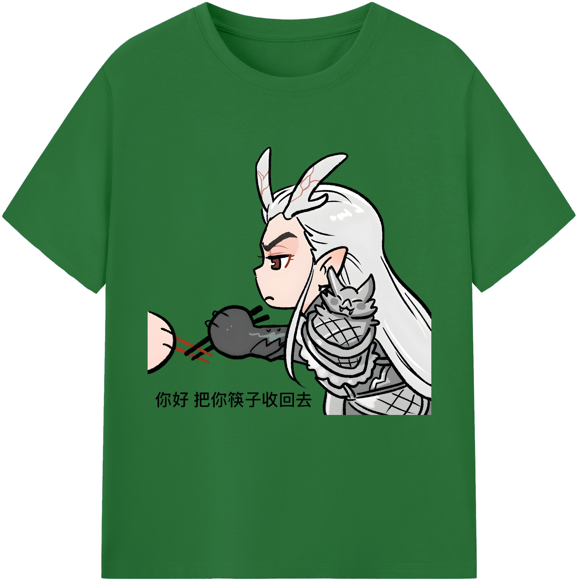 （画像用） Ne Zha 2 ナタ 魔童の大暴れ 綿100％半袖Tシャツ（フロントプリント）