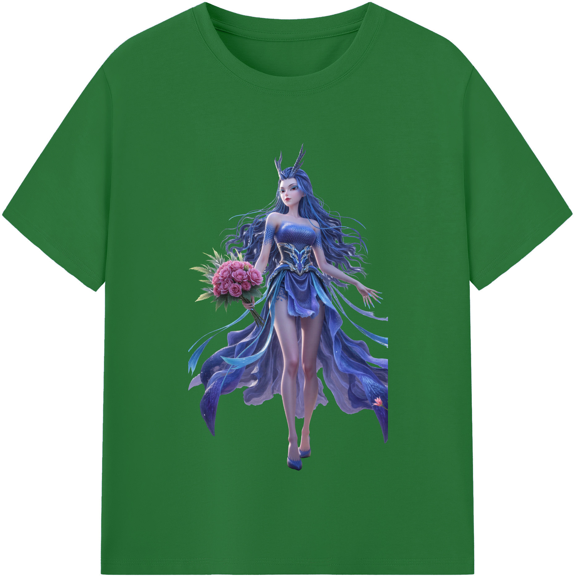 （画像用） Ne Zha 2 ナタ 魔童の大暴れ 綿100％半袖Tシャツ（フロントプリント）