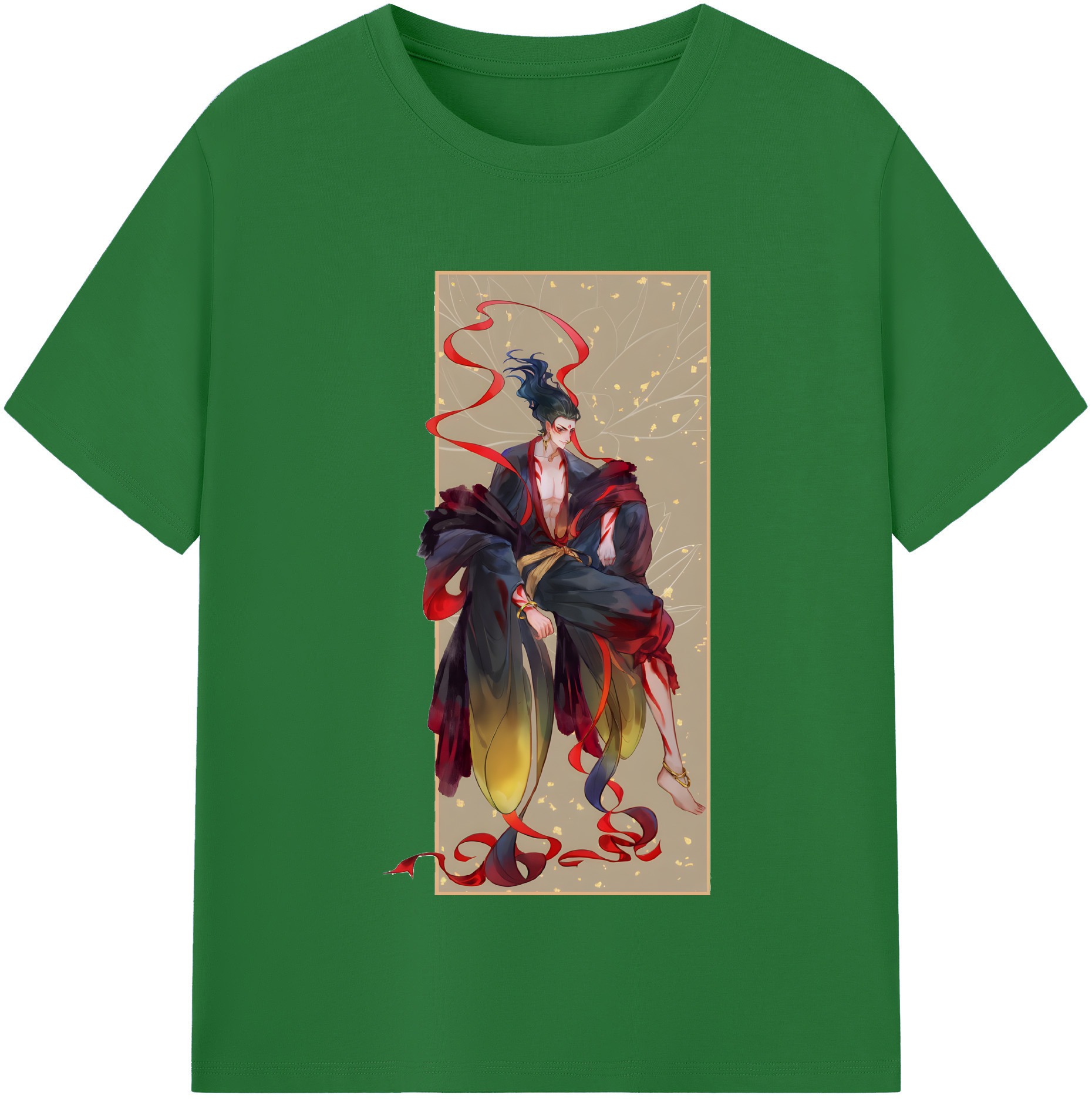（画像用） Ne Zha 2 ナタ 魔童の大暴れ 綿100％半袖Tシャツ（フロントプリント）