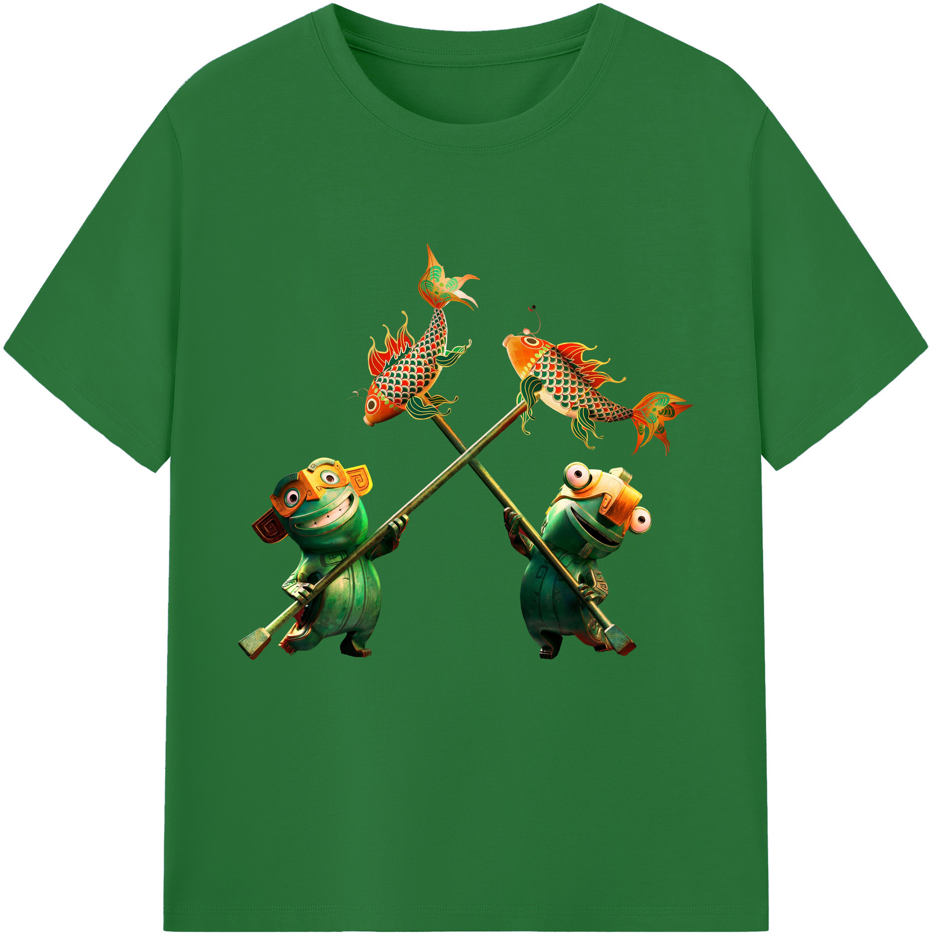 （画像用） Ne Zha 2 ナタ 魔童の大暴れ 綿100％半袖Tシャツ（フロントプリント）