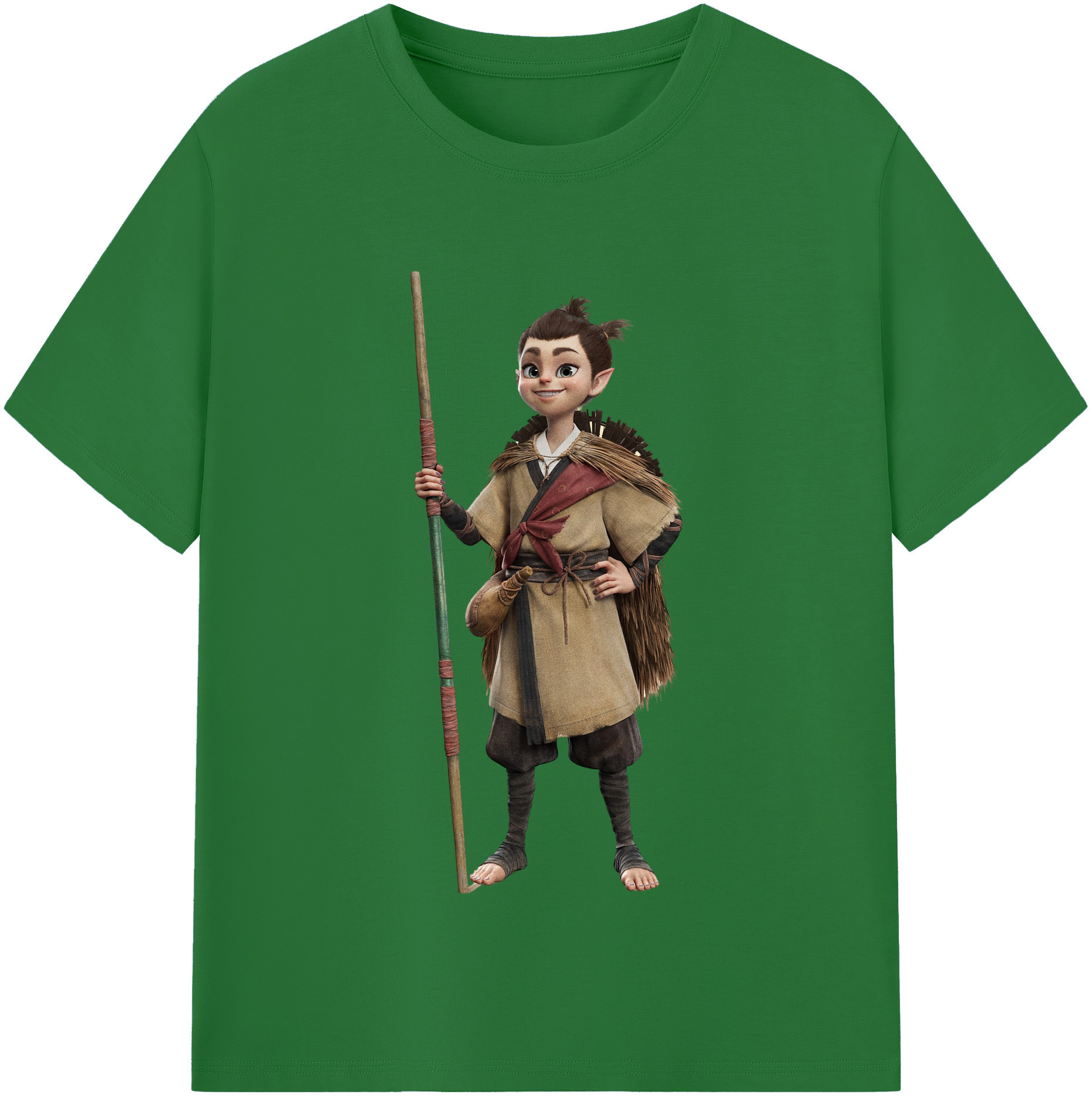 （画像用） Ne Zha 2 ナタ 魔童の大暴れ 綿100％半袖Tシャツ（フロントプリント）