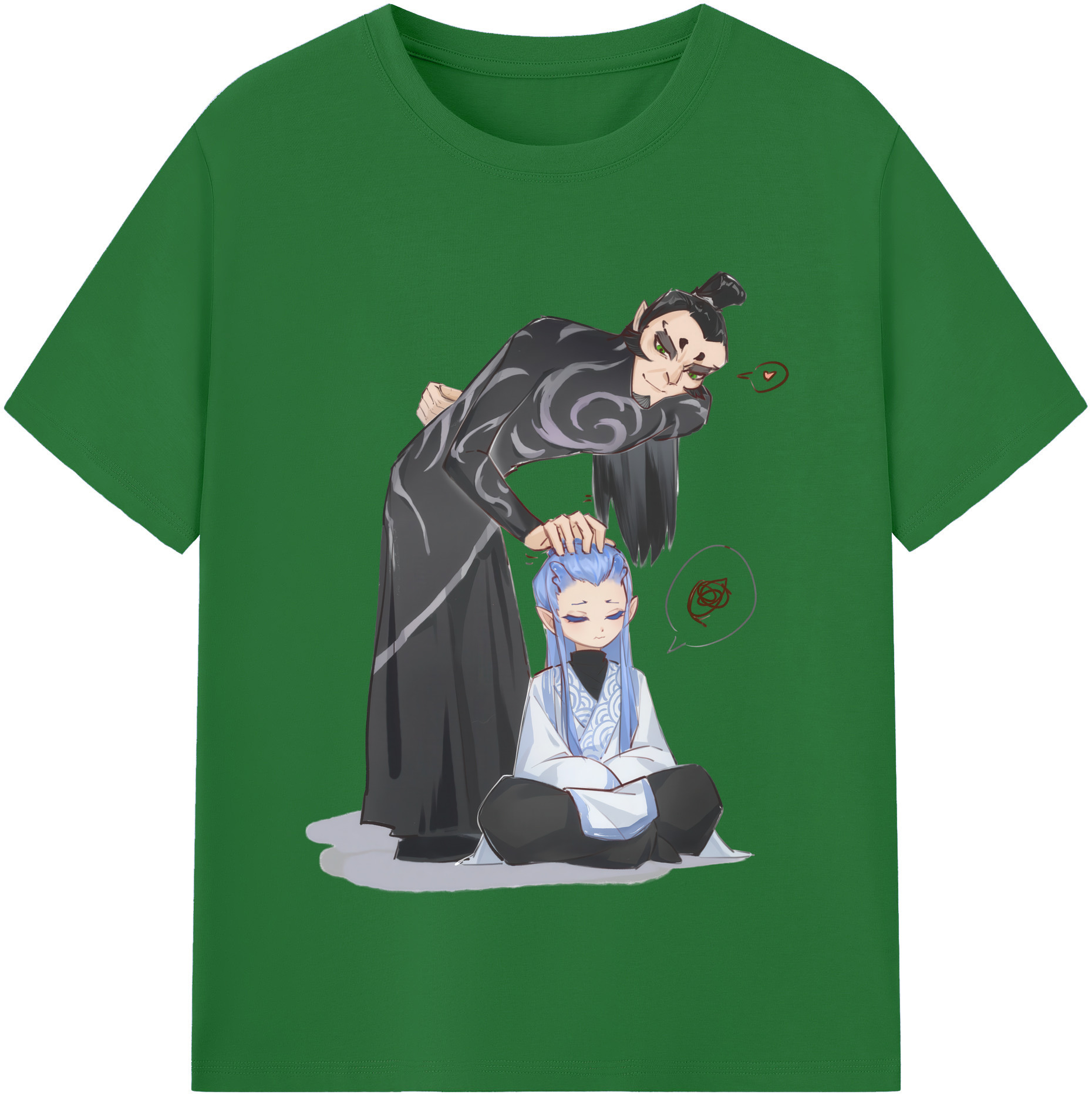 （画像用） Ne Zha 2 ナタ 魔童の大暴れ 綿100％半袖Tシャツ（フロントプリント）