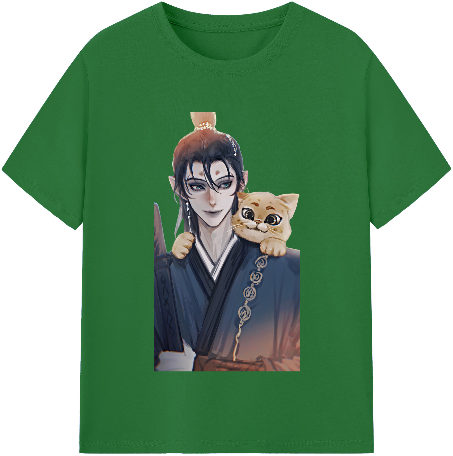 （画像用） Ne Zha 2 ナタ 魔童の大暴れ 綿100％半袖Tシャツ（フロントプリント）