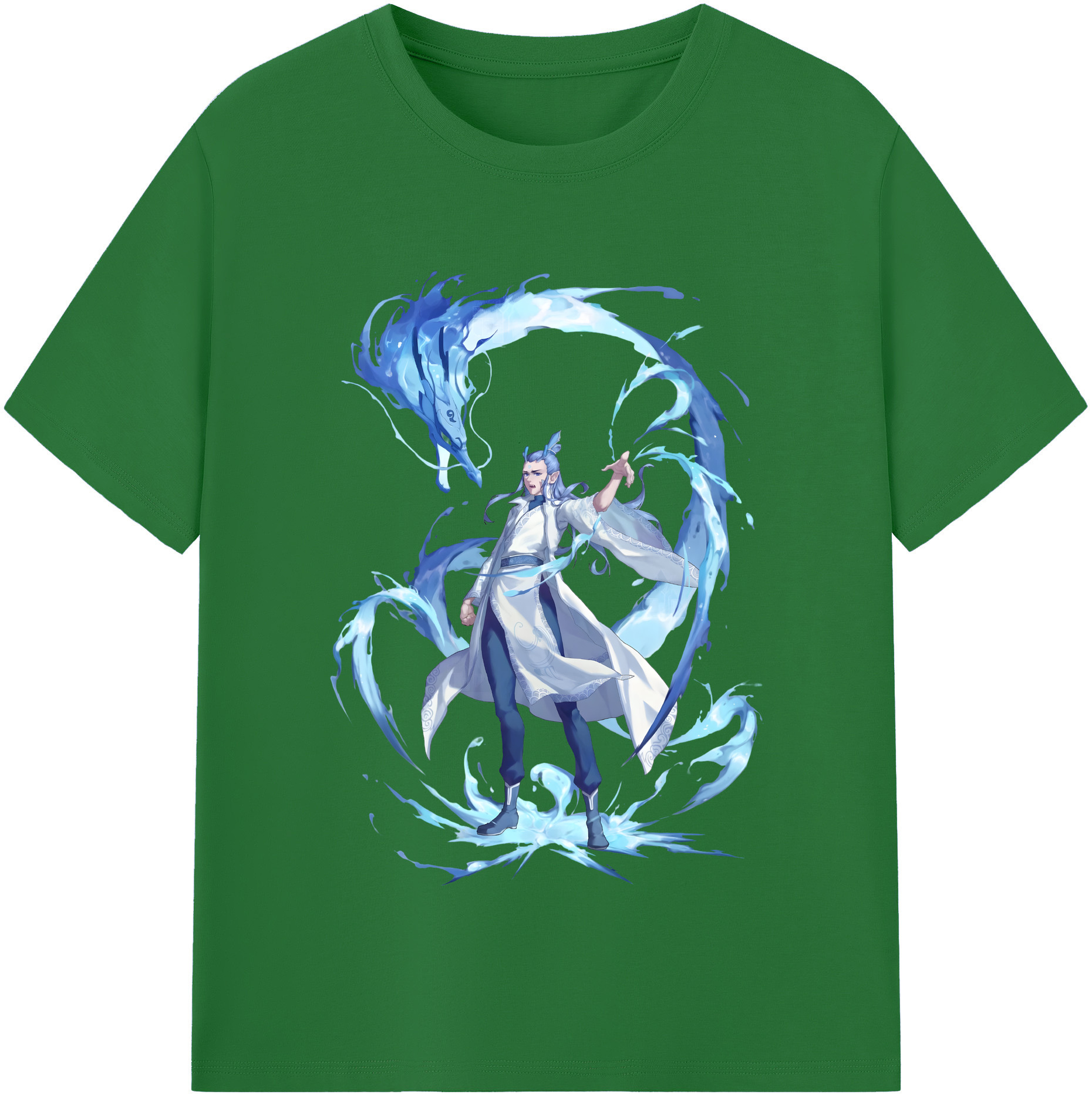 （画像用） Ne Zha 2 ナタ 魔童の大暴れ 綿100％半袖Tシャツ（フロントプリント）