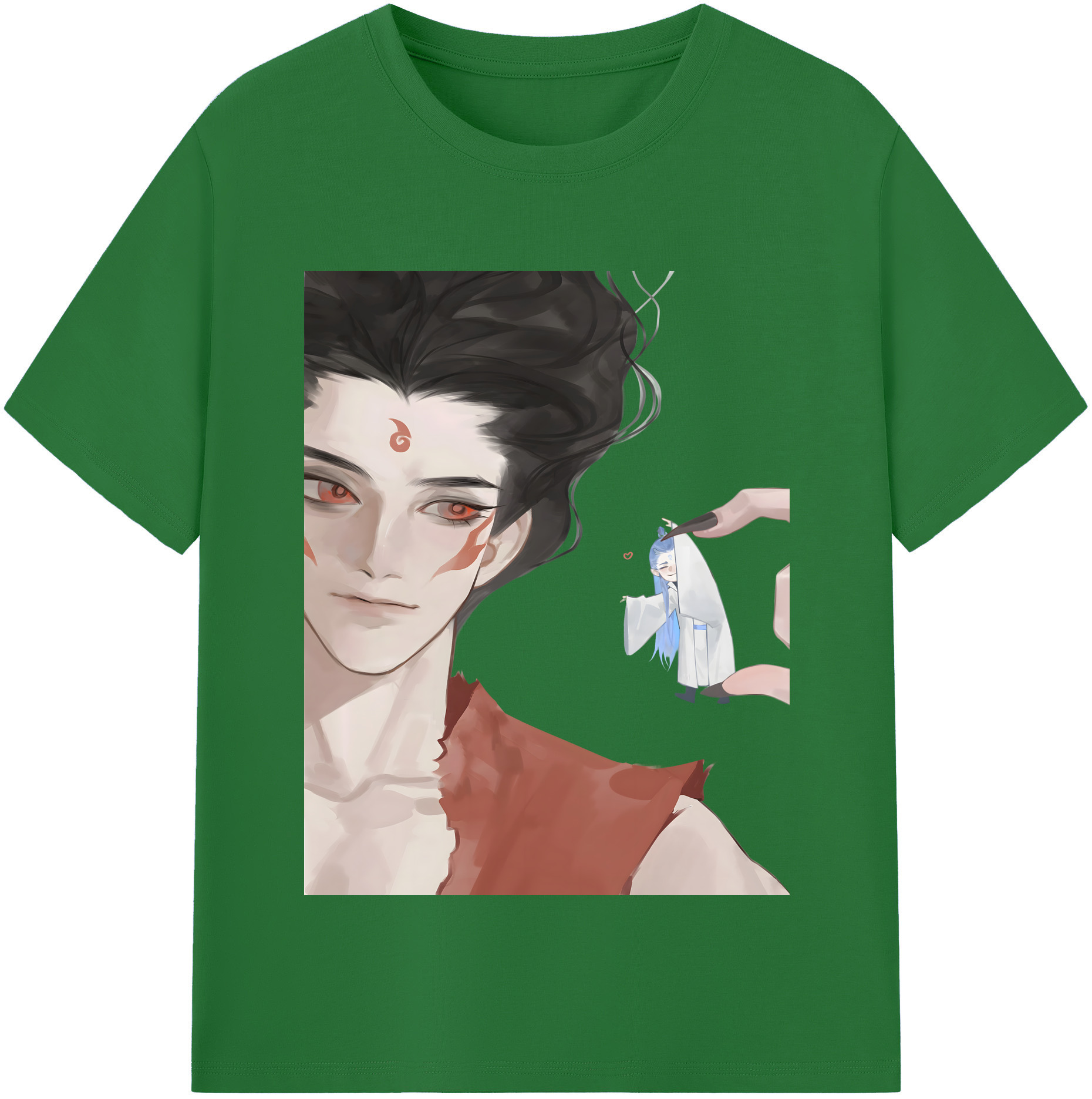 （画像用） Ne Zha 2 ナタ 魔童の大暴れ 綿100％半袖Tシャツ（フロントプリント）