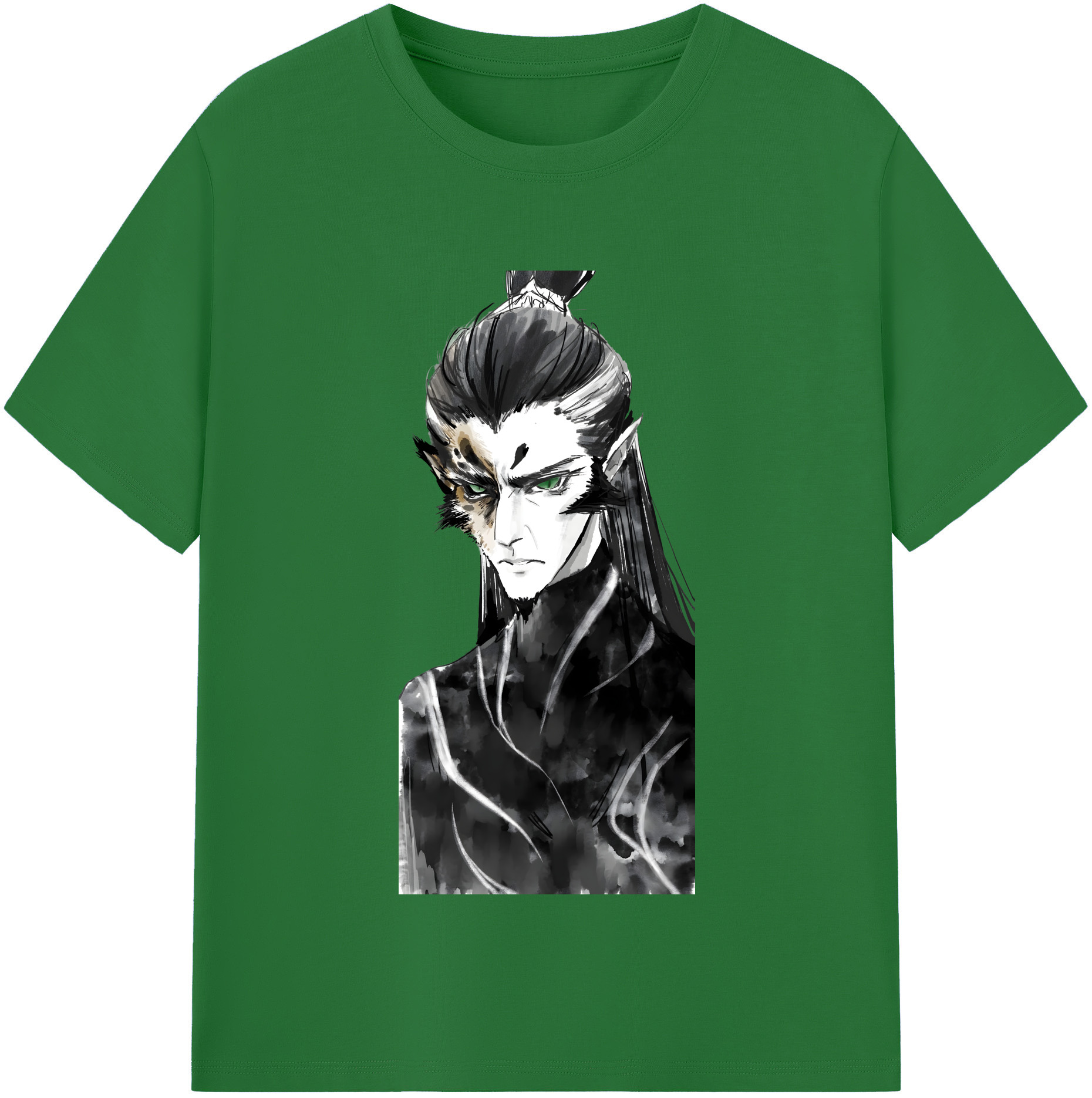 （画像用） Ne Zha 2 ナタ 魔童の大暴れ 綿100％半袖Tシャツ（フロントプリント）