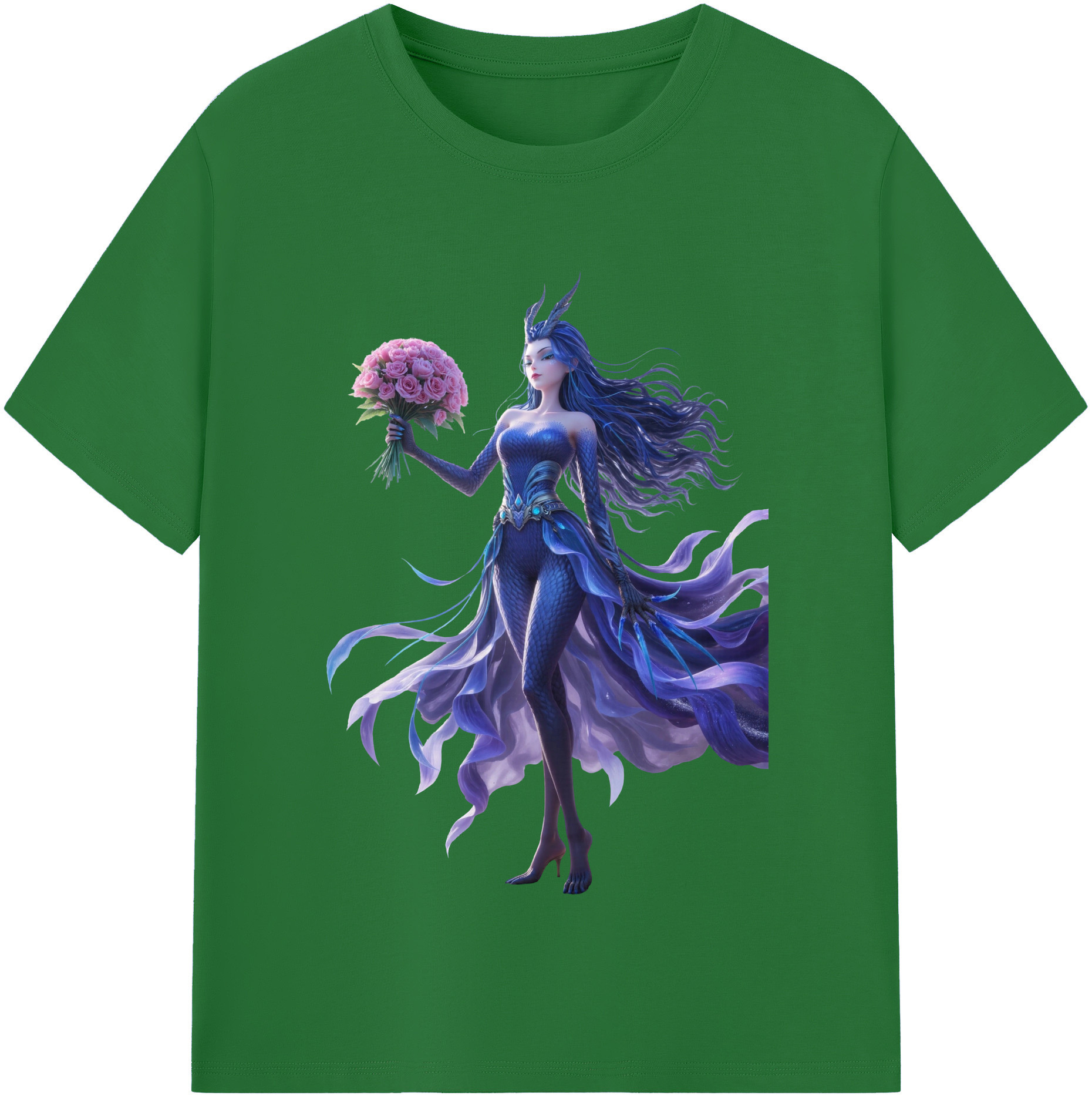 （画像用） Ne Zha 2 ナタ 魔童の大暴れ 綿100％半袖Tシャツ（フロントプリント）