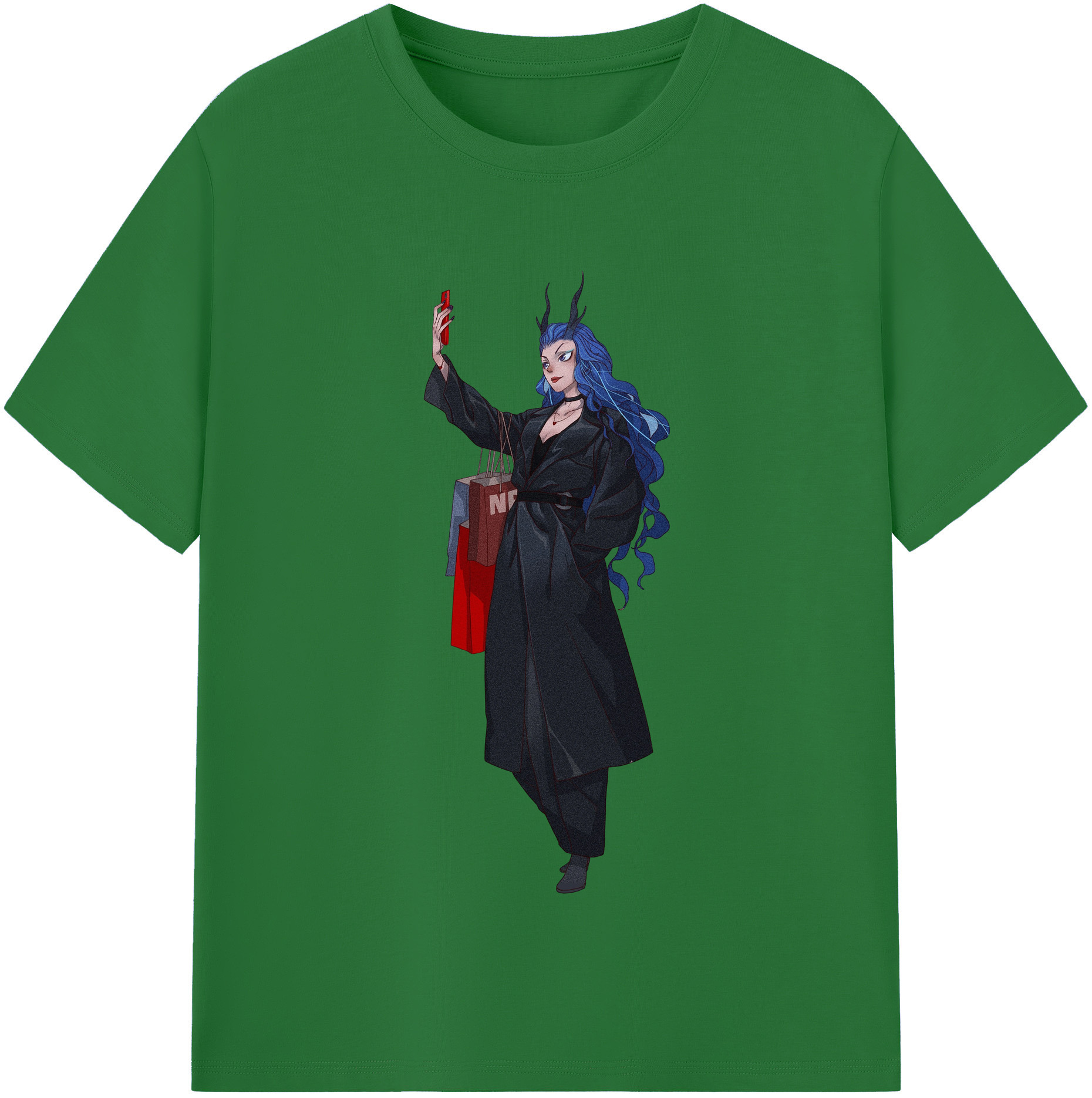 （画像用） Ne Zha 2 ナタ 魔童の大暴れ 綿100％半袖Tシャツ（フロントプリント）