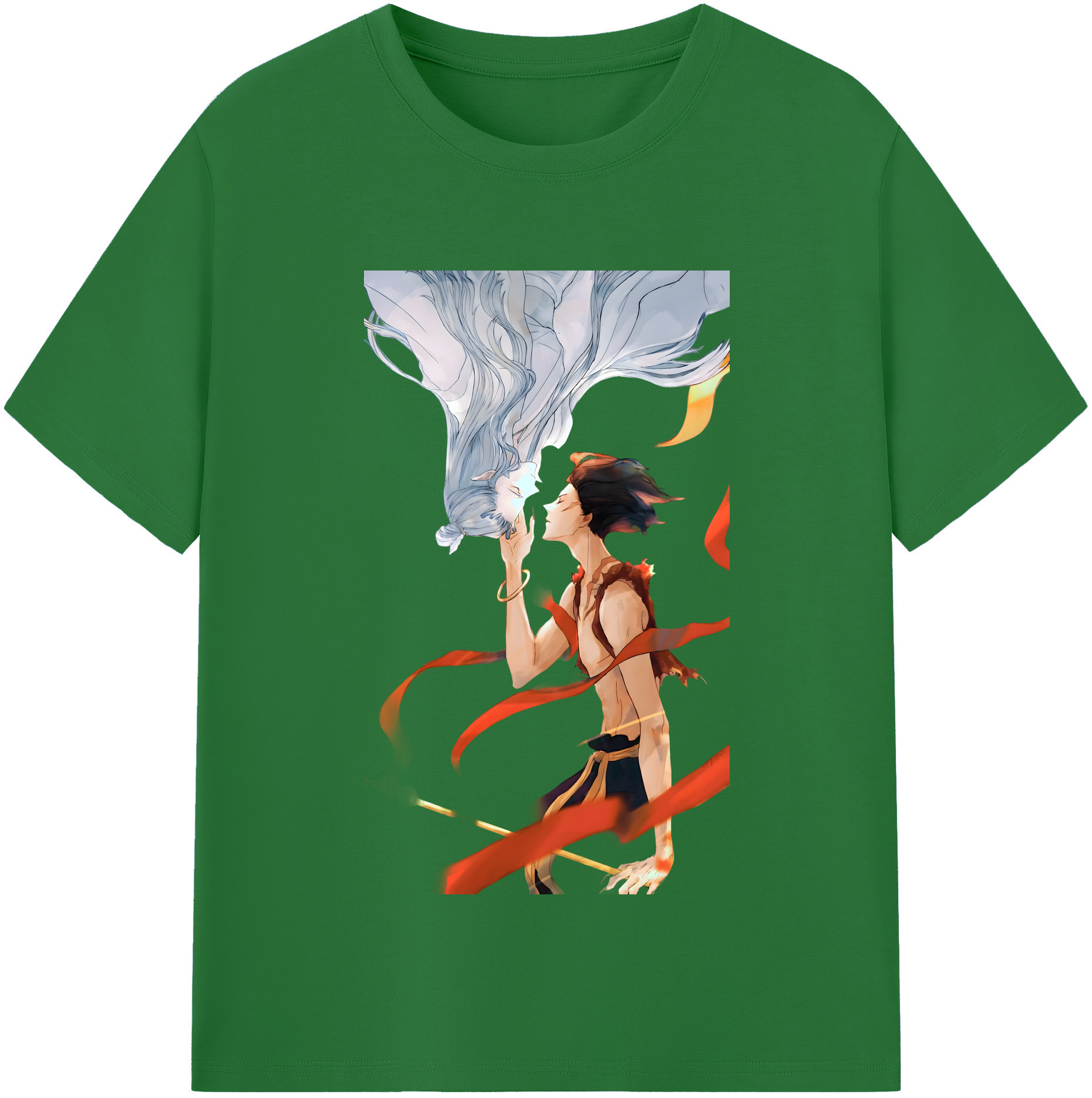 （画像用） Ne Zha 2 ナタ 魔童の大暴れ 綿100％半袖Tシャツ（フロントプリント）