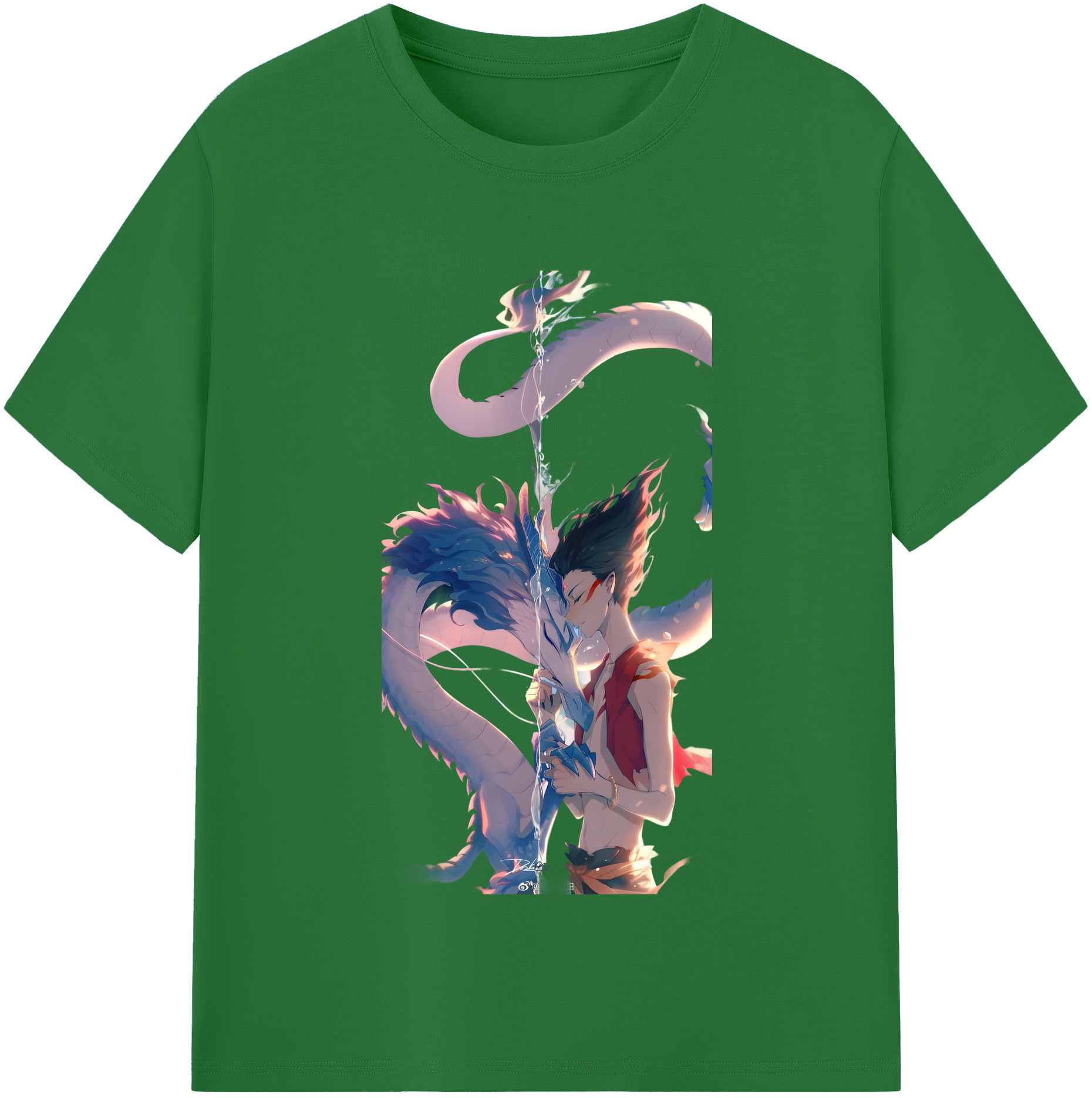 （画像用） Ne Zha 2 ナタ 魔童の大暴れ 綿100％半袖Tシャツ（フロントプリント）