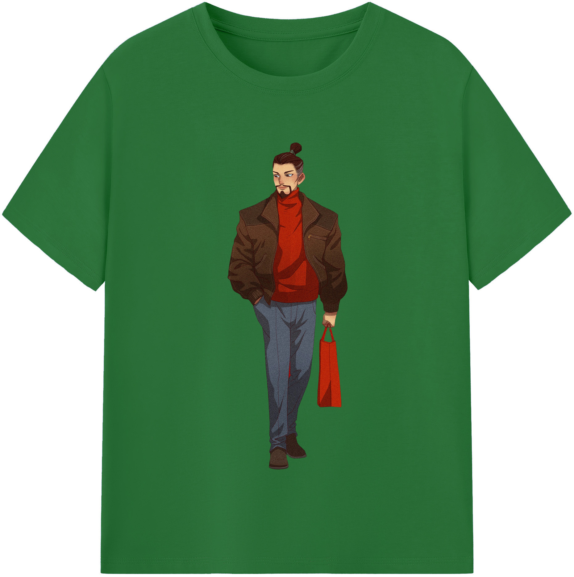 （画像用） Ne Zha 2 ナタ 魔童の大暴れ 綿100％半袖Tシャツ（フロントプリント）