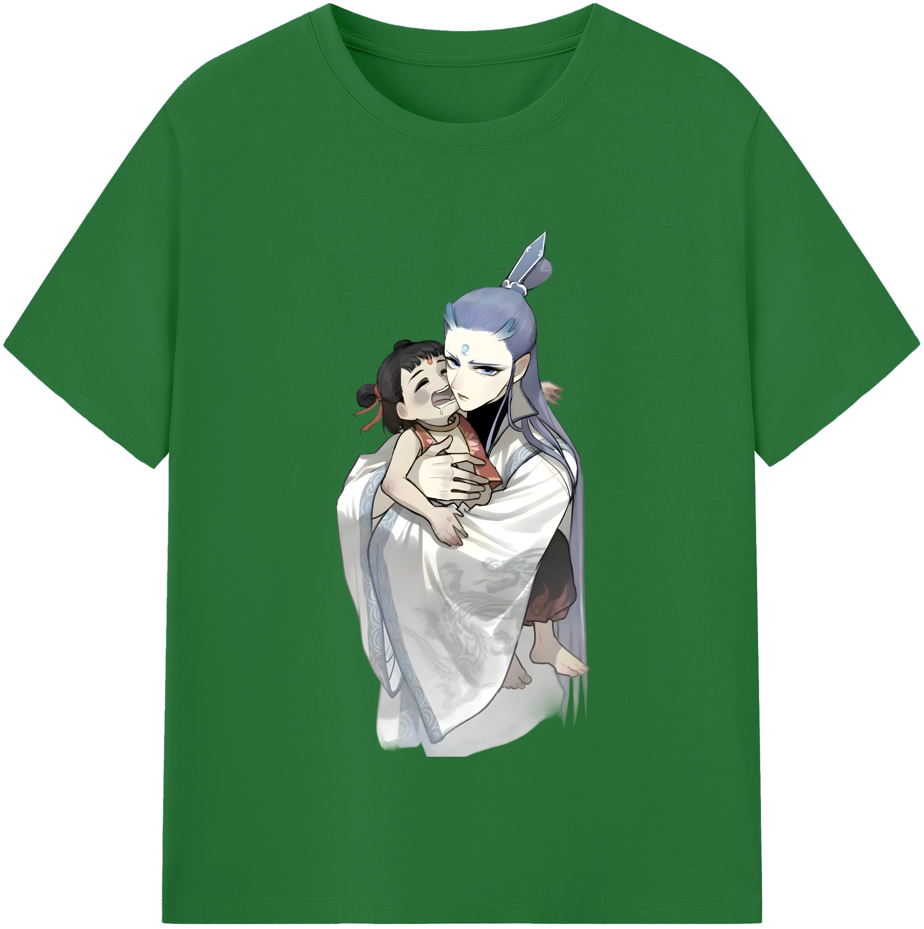 （画像用） Ne Zha 2 ナタ 魔童の大暴れ 綿100％半袖Tシャツ（フロントプリント）