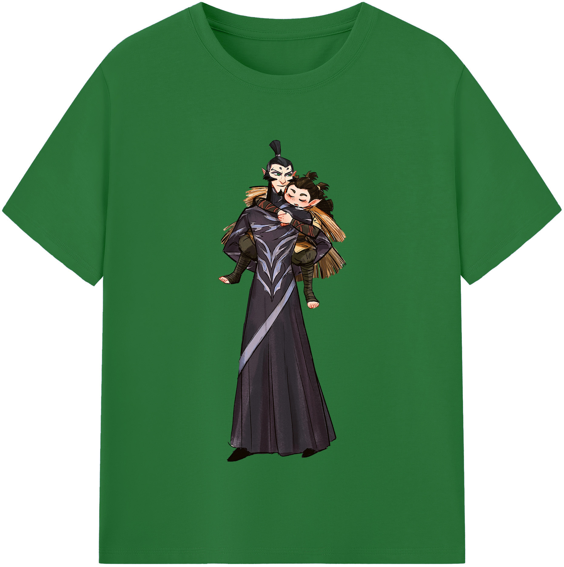 （画像用） Ne Zha 2 ナタ 魔童の大暴れ 綿100％半袖Tシャツ（フロントプリント）