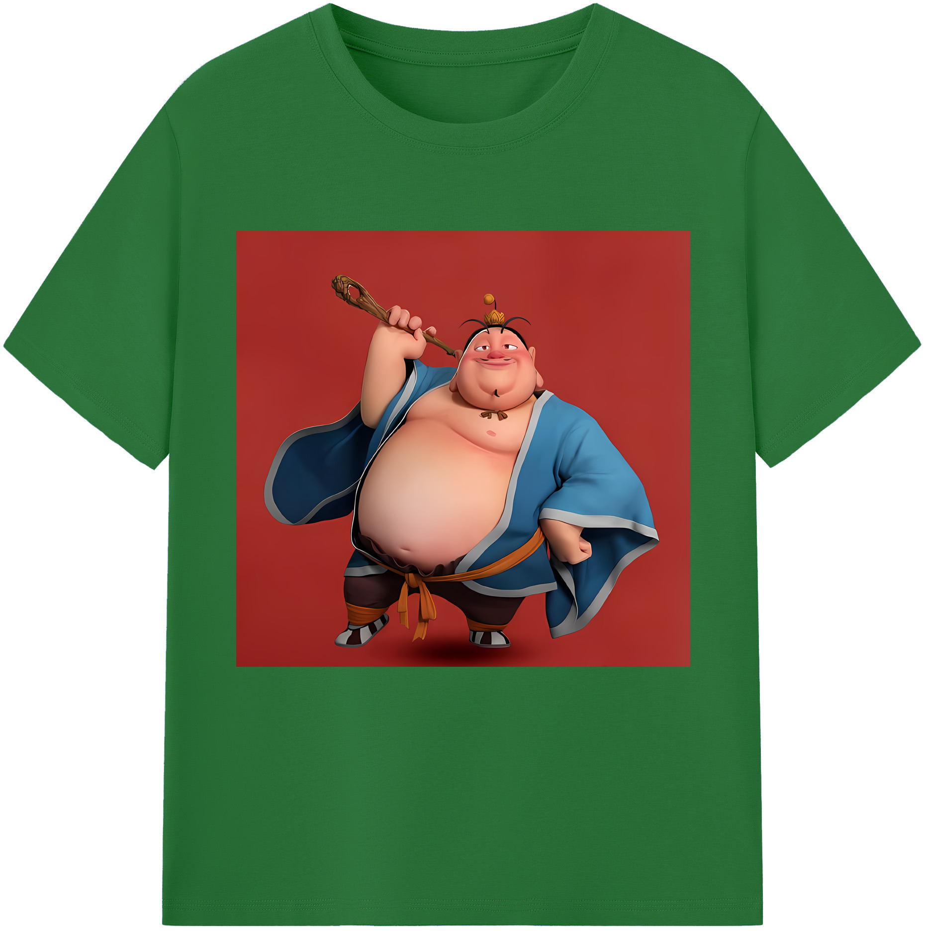 （画像用） Ne Zha 2 ナタ 魔童の大暴れ 綿100％半袖Tシャツ（フロントプリント）