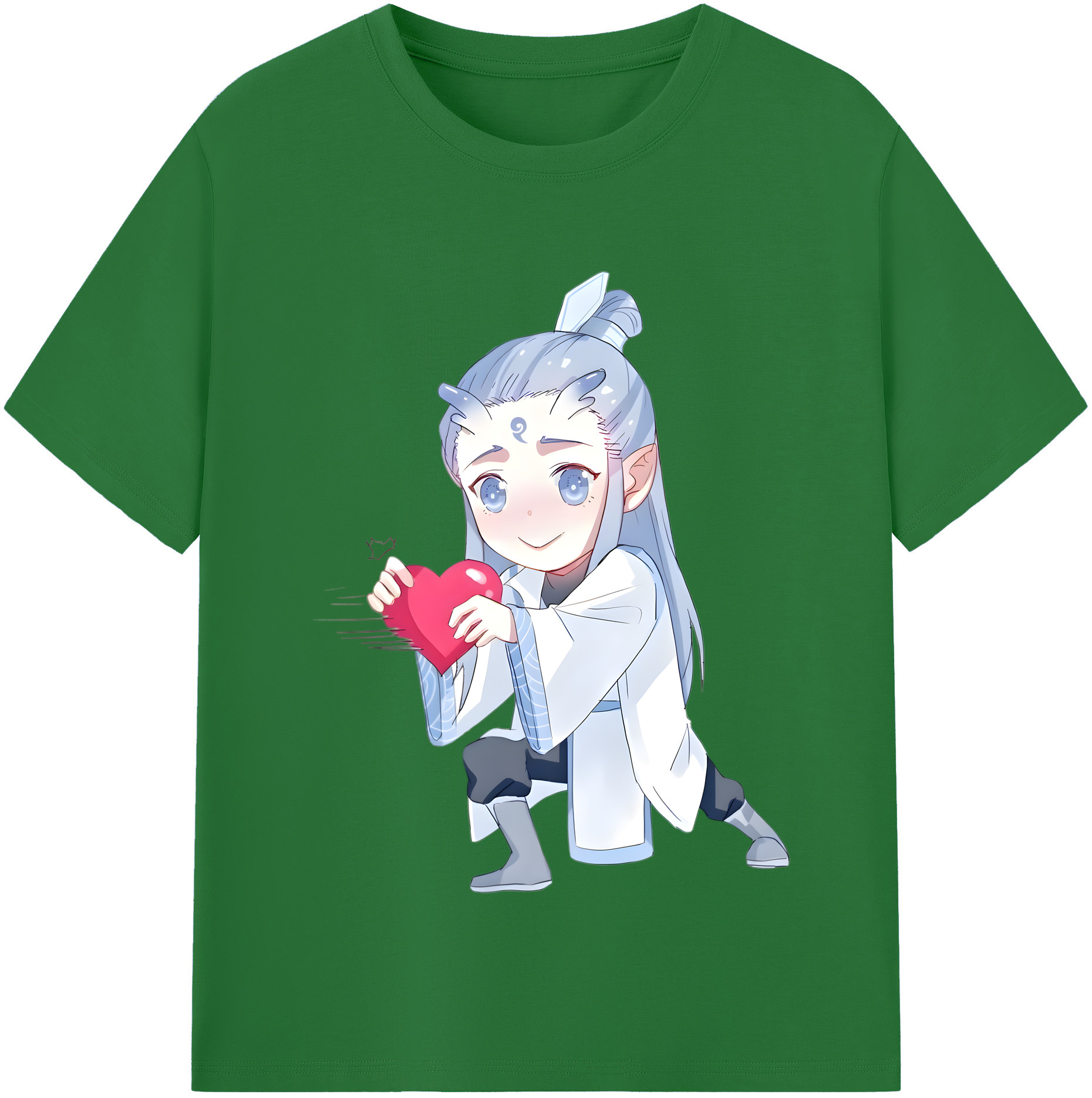 （画像用） Ne Zha 2 ナタ 魔童の大暴れ 綿100％半袖Tシャツ（フロントプリント）