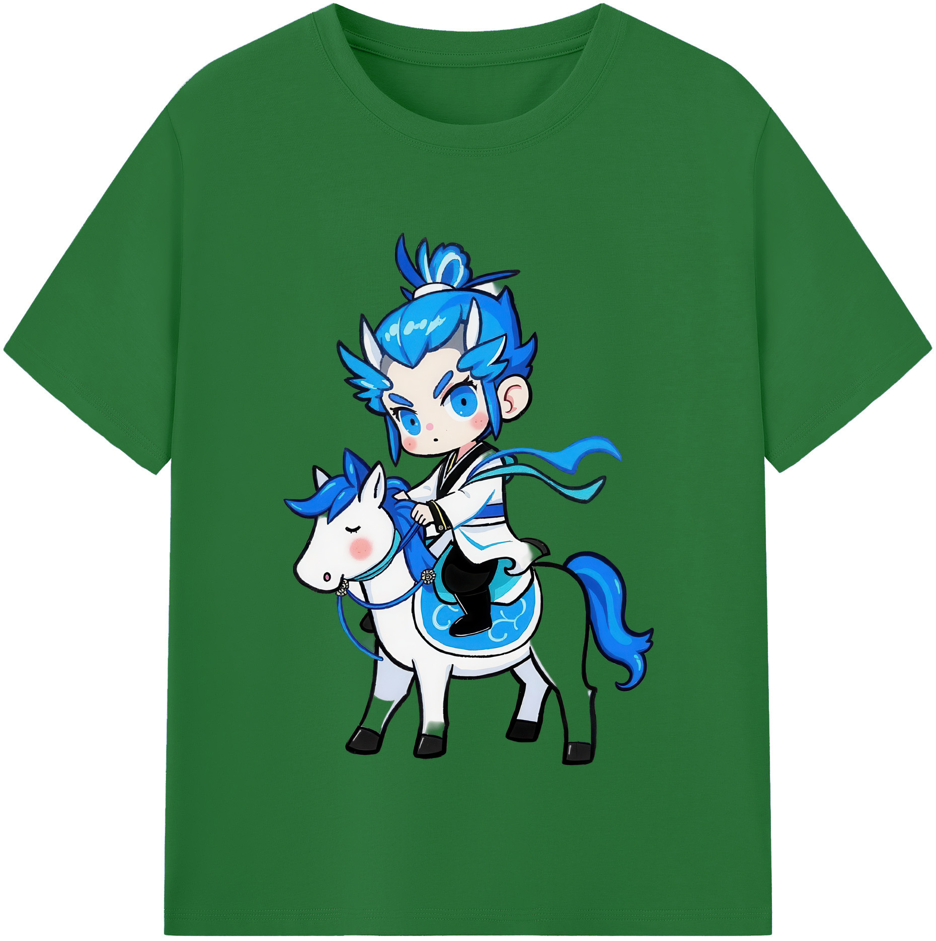 （画像用） Ne Zha 2 ナタ 魔童の大暴れ 綿100％半袖Tシャツ（フロントプリント）