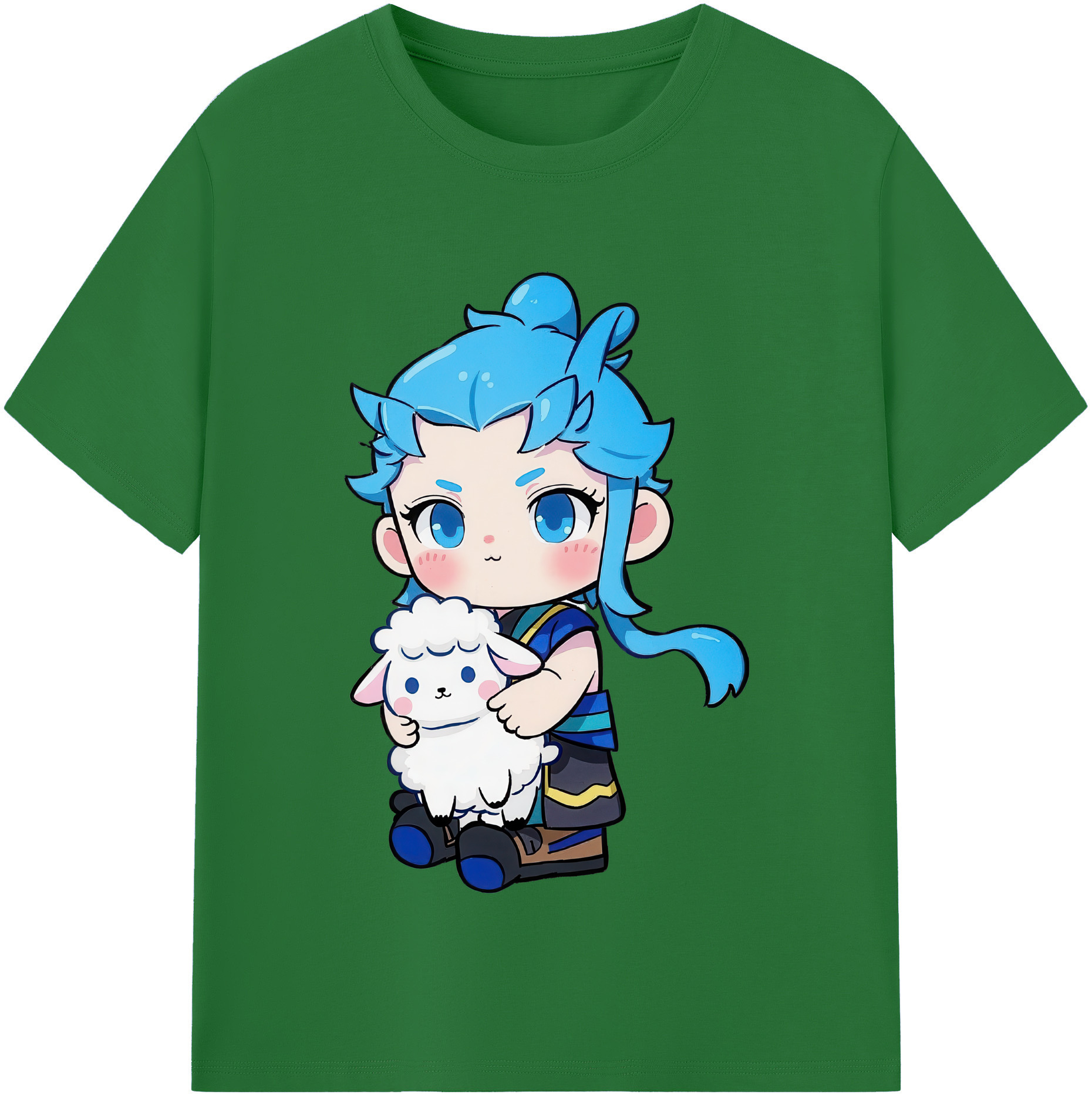 （画像用） Ne Zha 2 ナタ 魔童の大暴れ 綿100％半袖Tシャツ（フロントプリント）