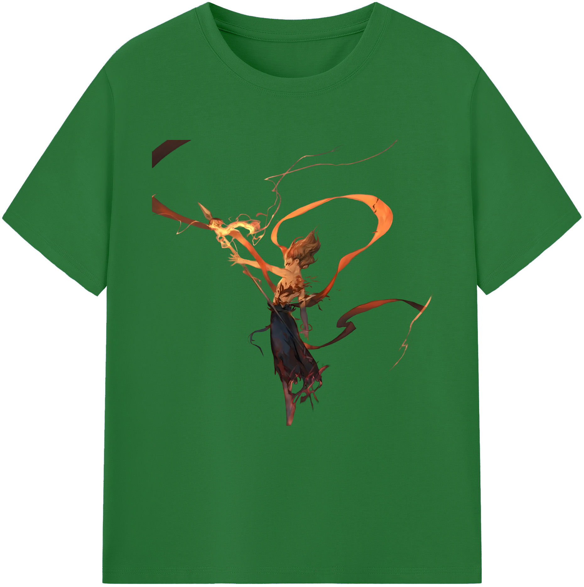 （画像用） Ne Zha 2 ナタ 魔童の大暴れ 綿100％半袖Tシャツ（フロントプリント）