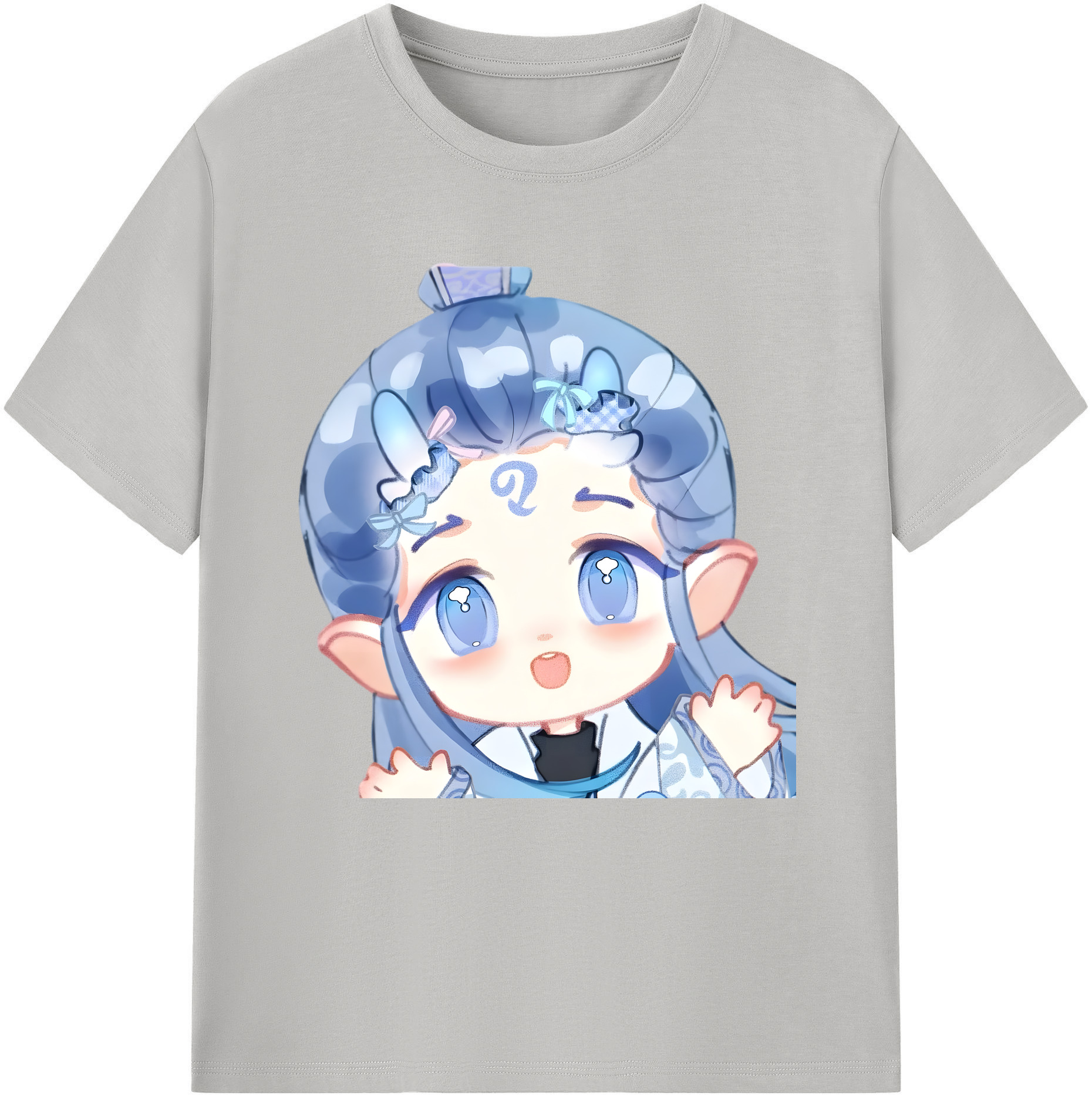 （画像用） Ne Zha 2 ナタ 魔童の大暴れ 綿100％半袖Tシャツ（フロントプリント）