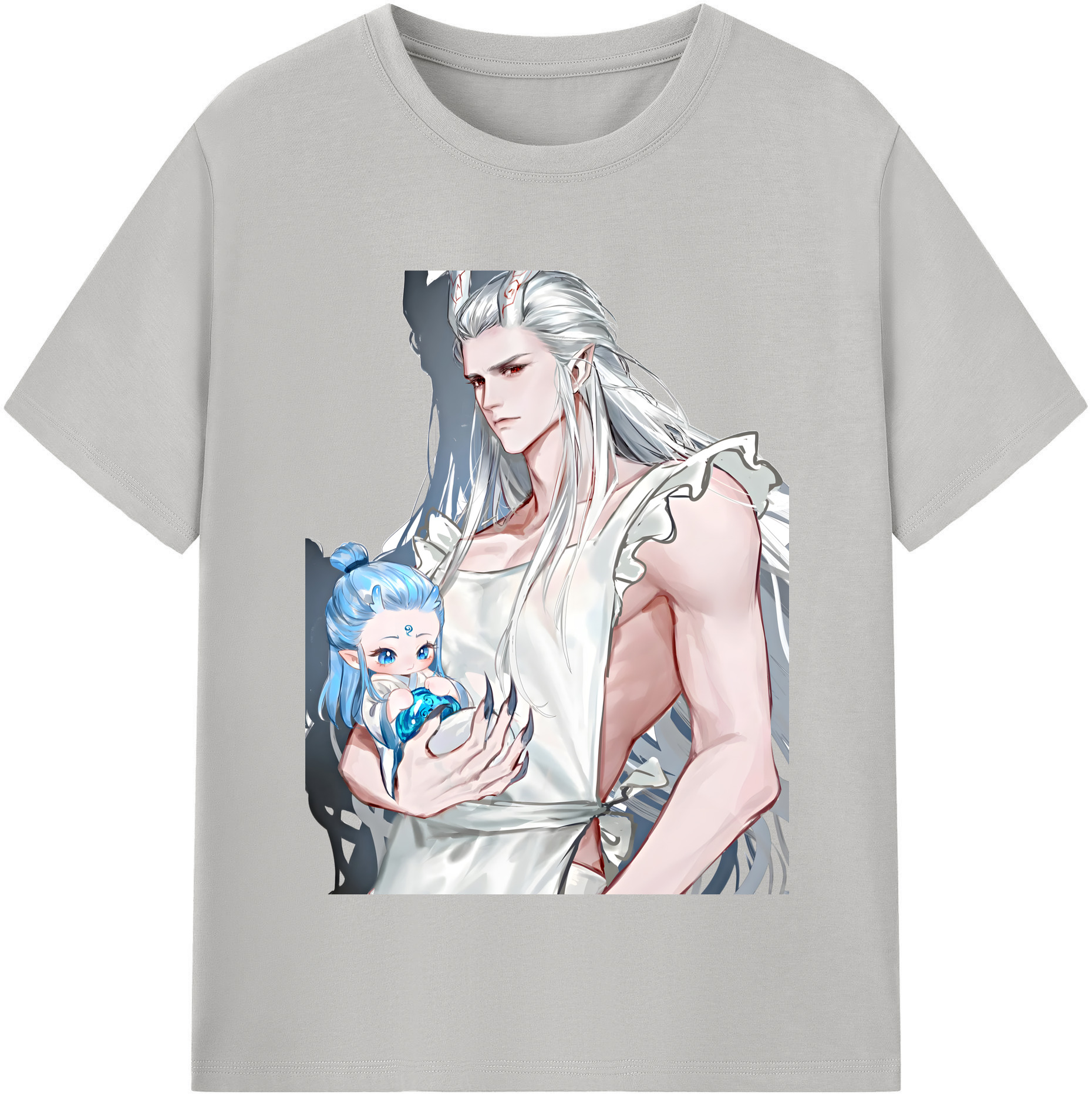 （画像用） Ne Zha 2 ナタ 魔童の大暴れ 綿100％半袖Tシャツ（フロントプリント）