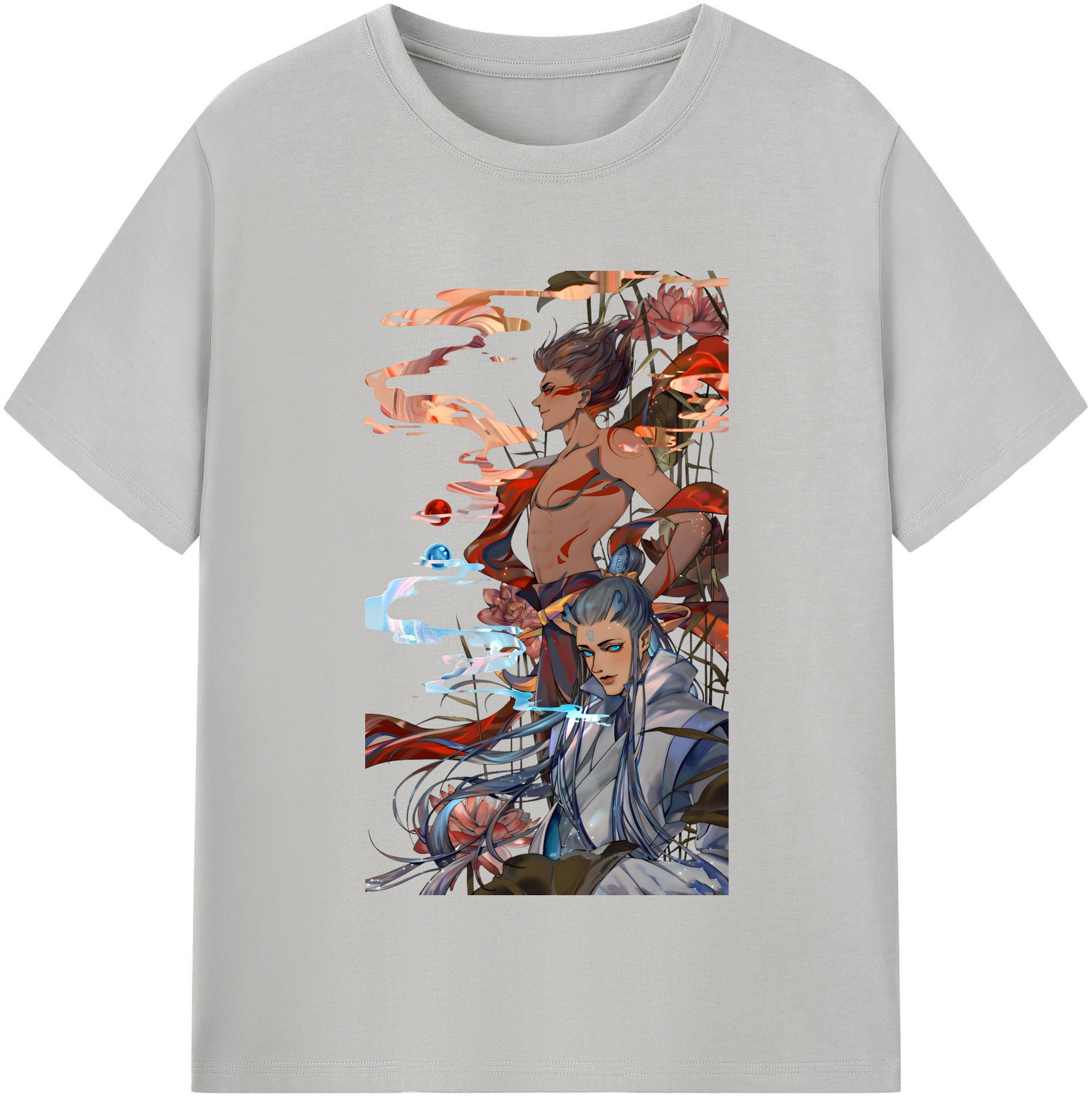 （画像用） Ne Zha 2 ナタ 魔童の大暴れ 綿100％半袖Tシャツ（フロントプリント）