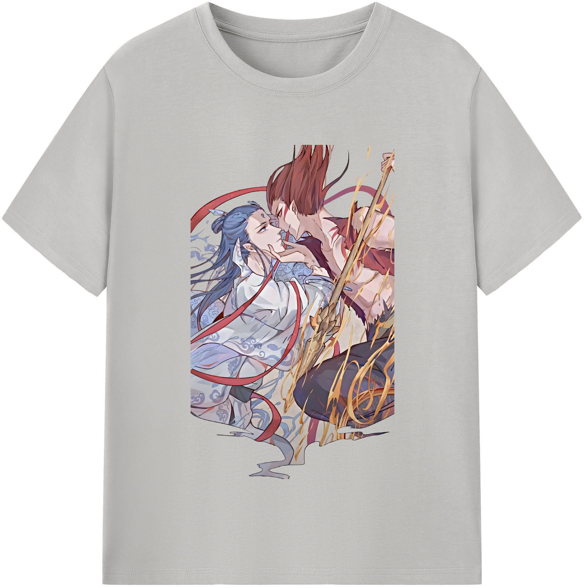 （画像用） Ne Zha 2 ナタ 魔童の大暴れ 綿100％半袖Tシャツ（フロントプリント）