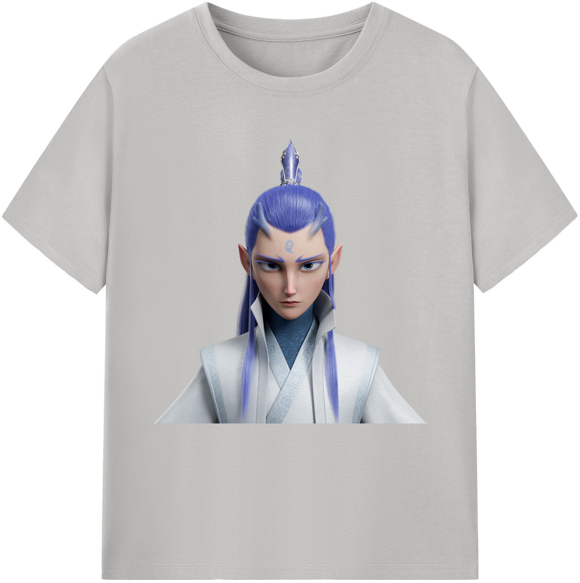 （画像用） Ne Zha 2 ナタ 魔童の大暴れ 綿100％半袖Tシャツ（フロントプリント）