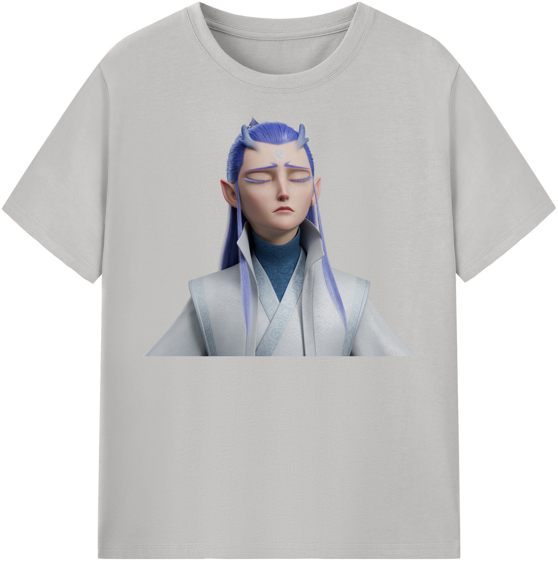 （画像用） Ne Zha 2 ナタ 魔童の大暴れ 綿100％半袖Tシャツ（フロントプリント）