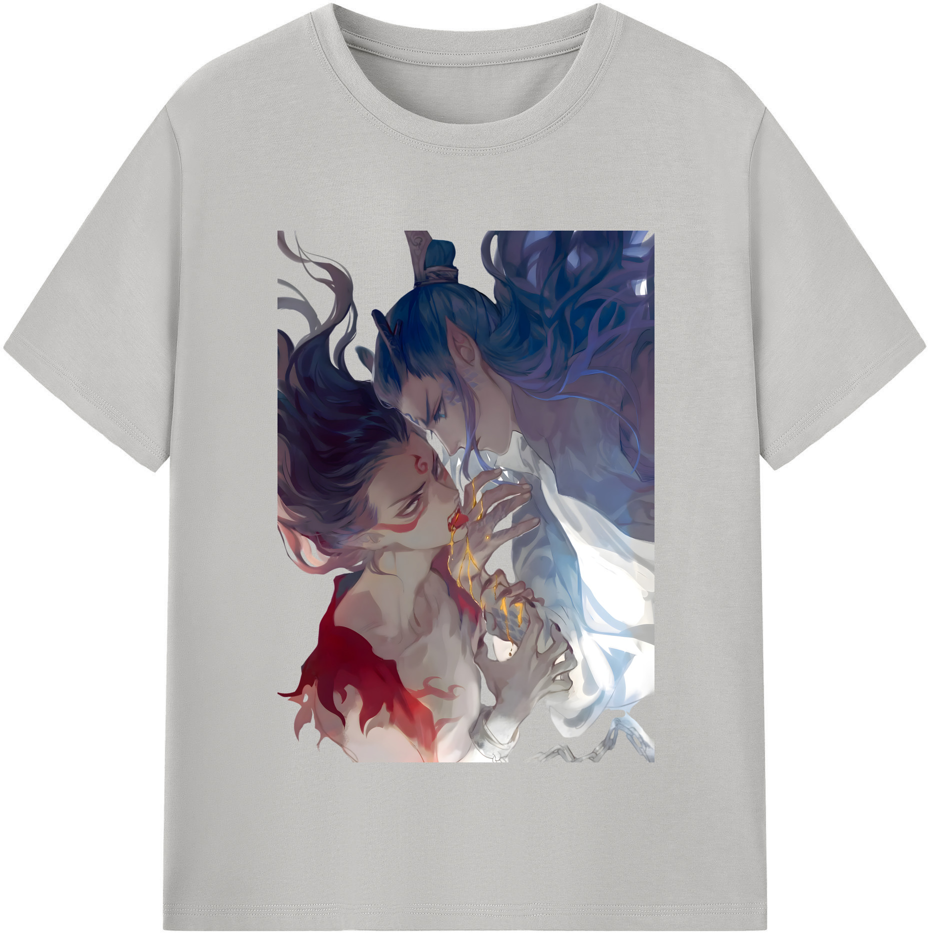 （画像用） Ne Zha 2 ナタ 魔童の大暴れ 綿100％半袖Tシャツ（フロントプリント）