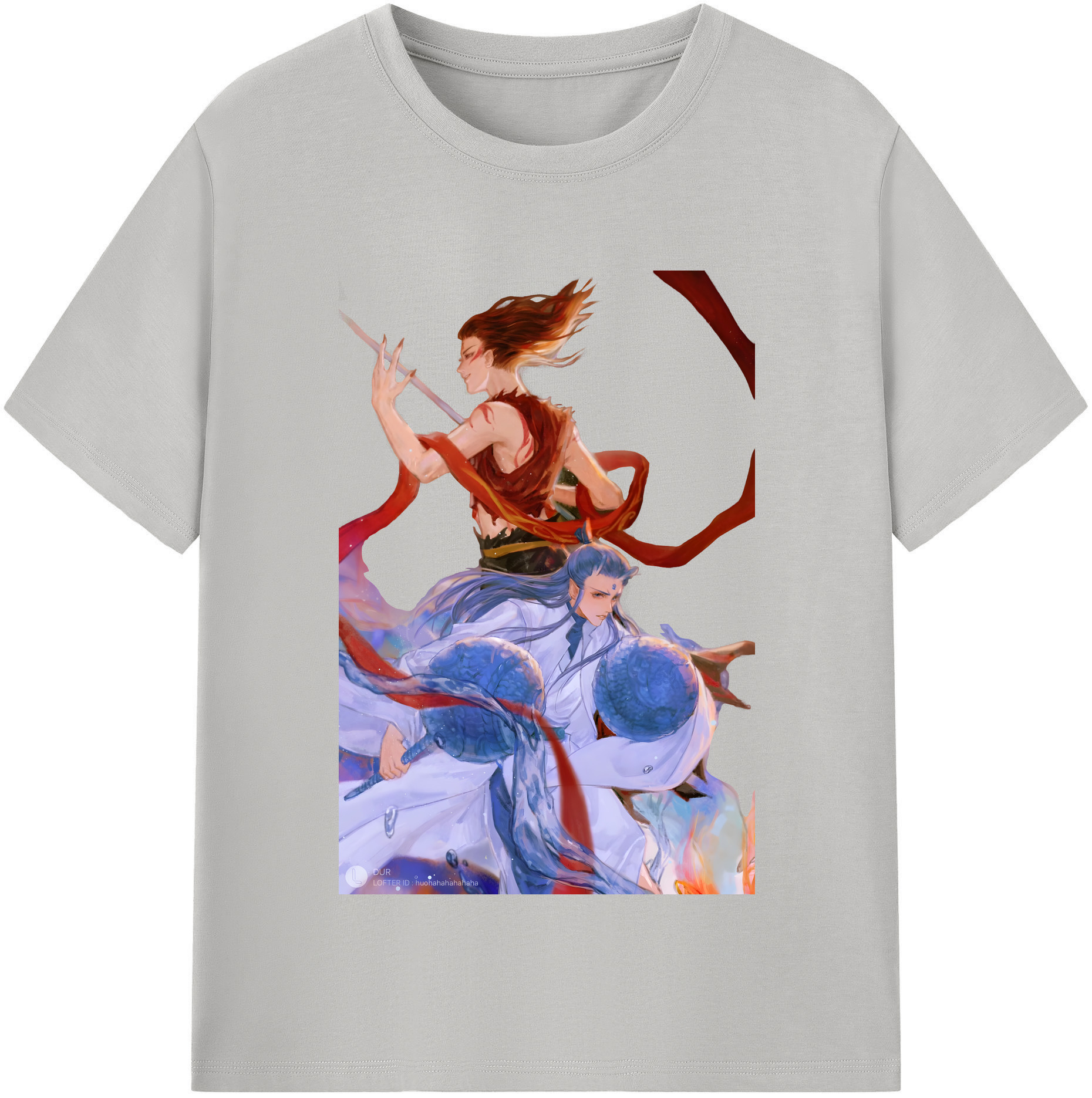 （画像用） Ne Zha 2 ナタ 魔童の大暴れ 綿100％半袖Tシャツ（フロントプリント）