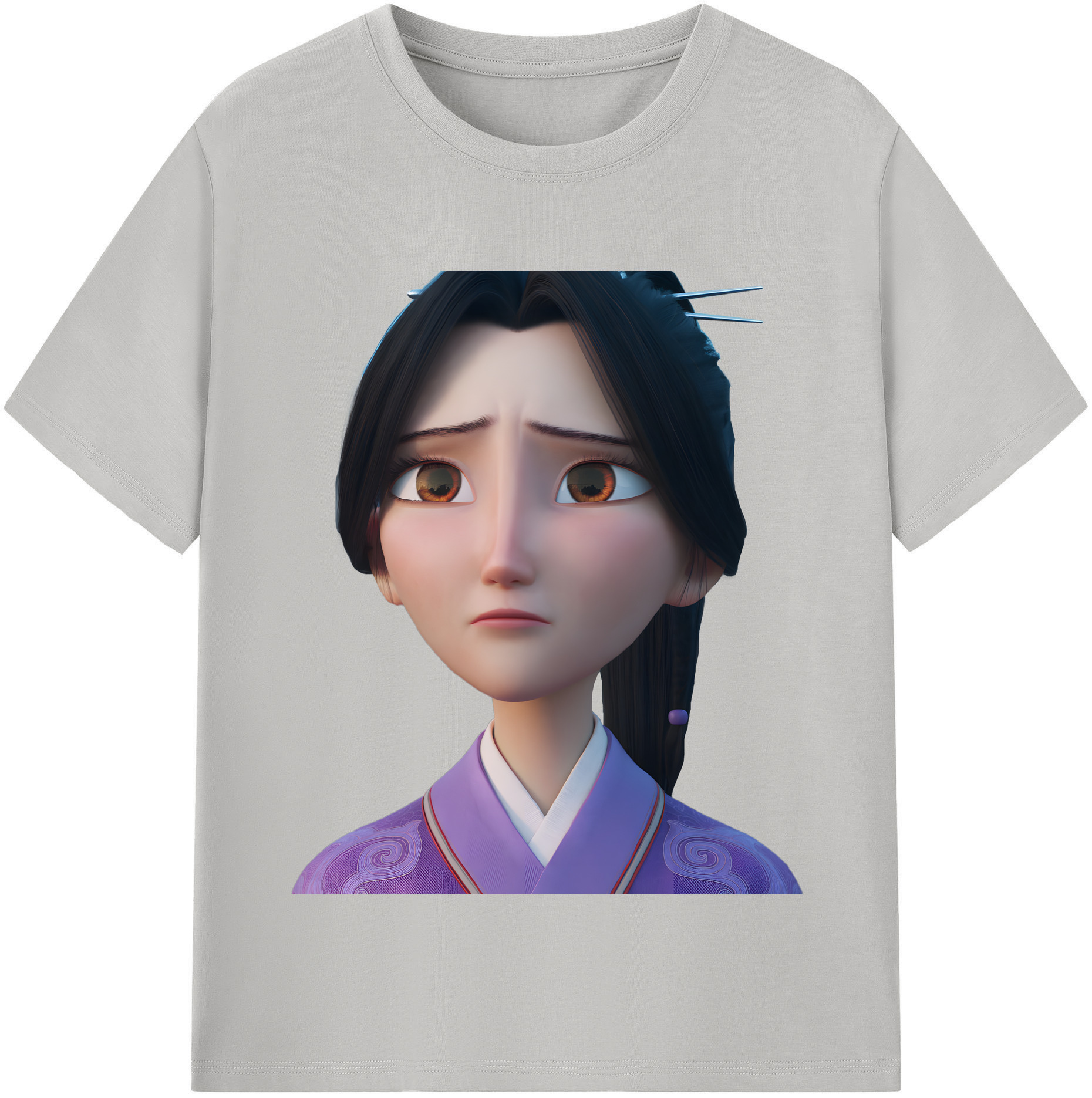 （画像用） Ne Zha 2 ナタ 魔童の大暴れ 綿100％半袖Tシャツ（フロントプリント）