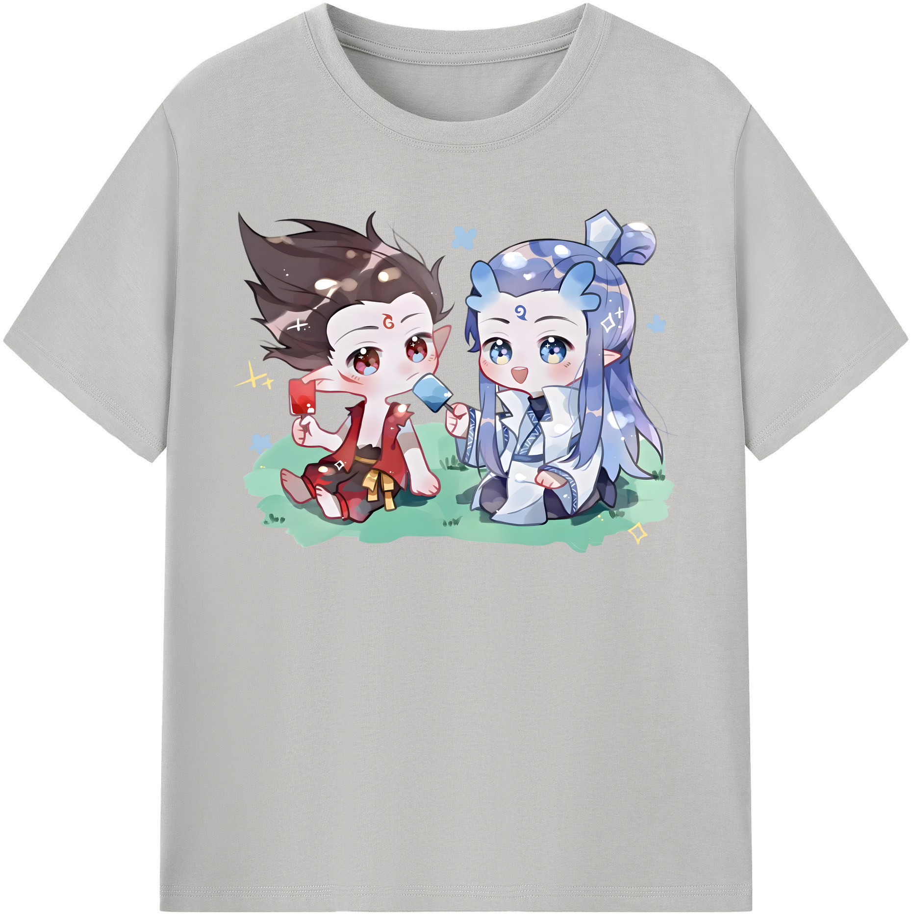 （画像用） Ne Zha 2 ナタ 魔童の大暴れ 綿100％半袖Tシャツ（フロントプリント）