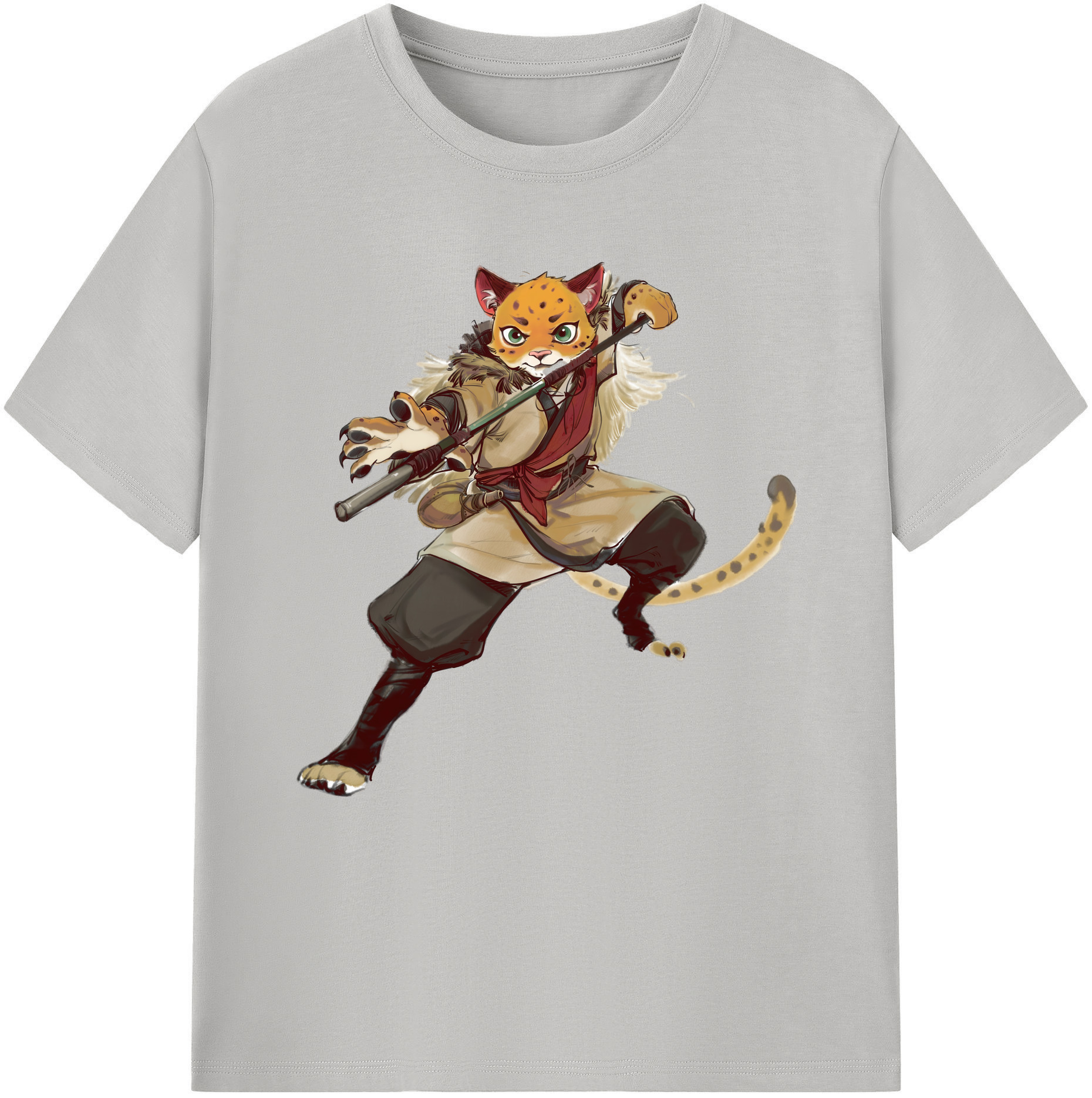 （画像用） Ne Zha 2 ナタ 魔童の大暴れ 綿100％半袖Tシャツ（フロントプリント）