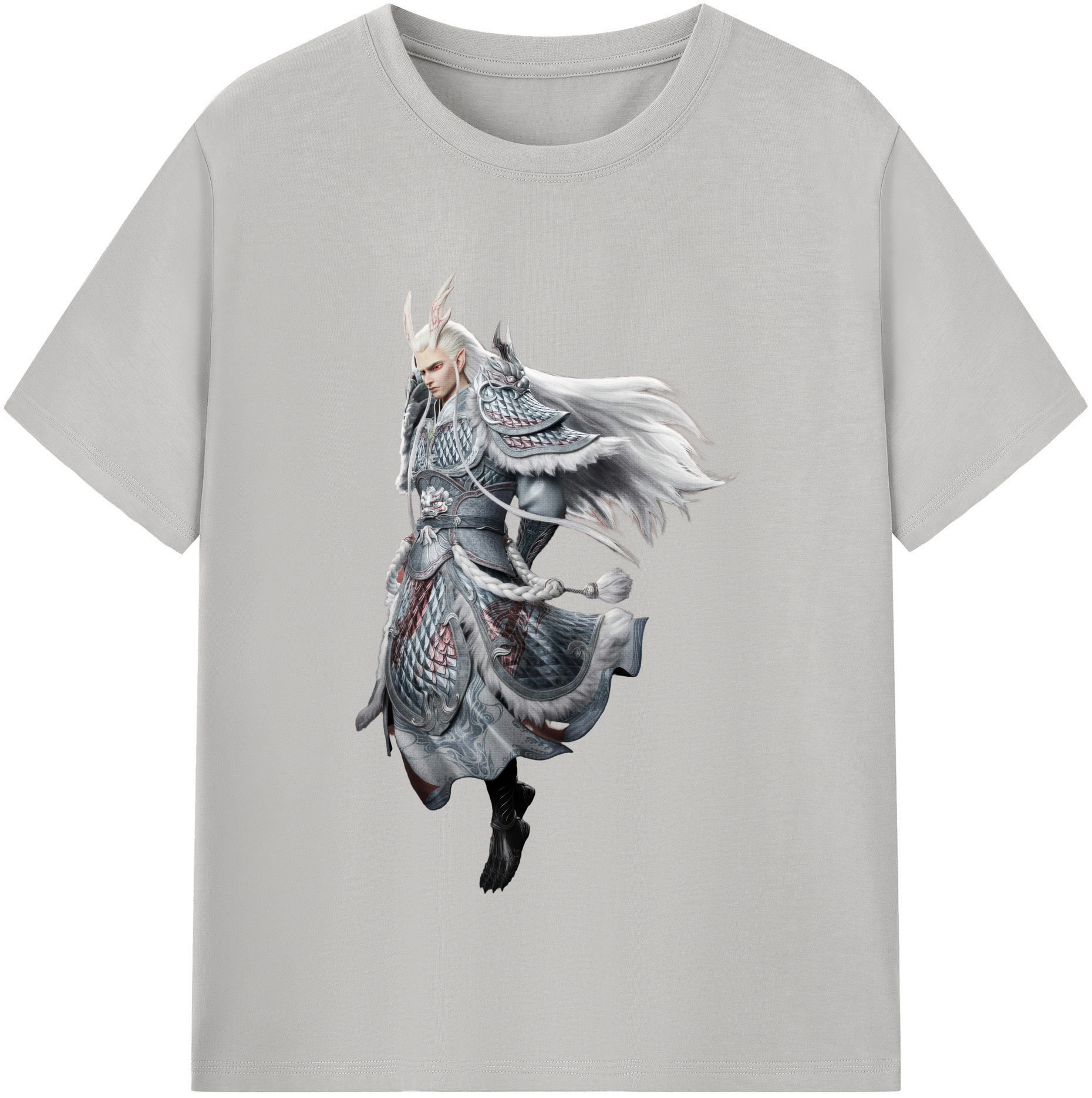 （画像用） Ne Zha 2 ナタ 魔童の大暴れ 綿100％半袖Tシャツ（フロントプリント）