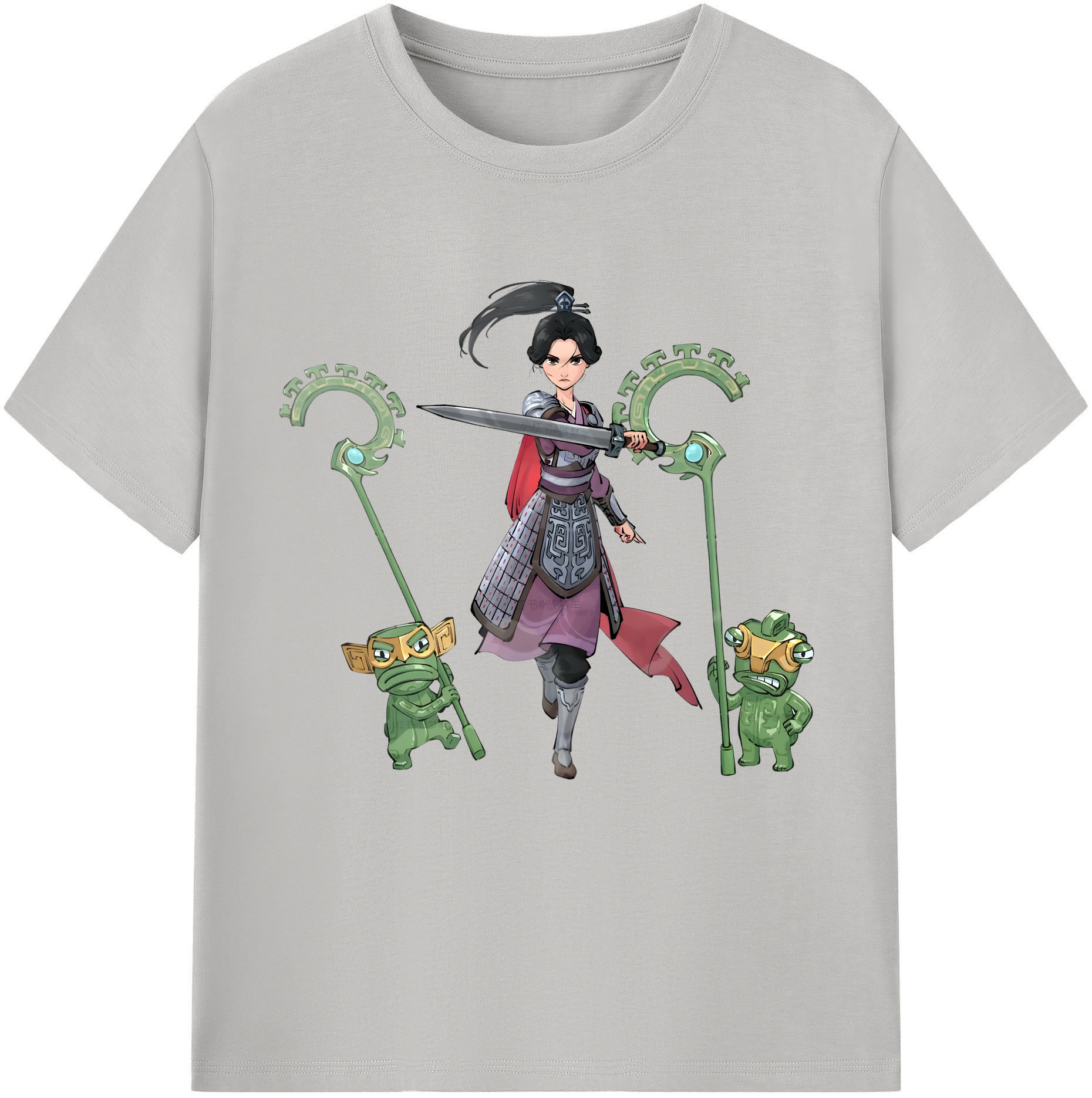 （画像用） Ne Zha 2 ナタ 魔童の大暴れ 綿100％半袖Tシャツ（フロントプリント）