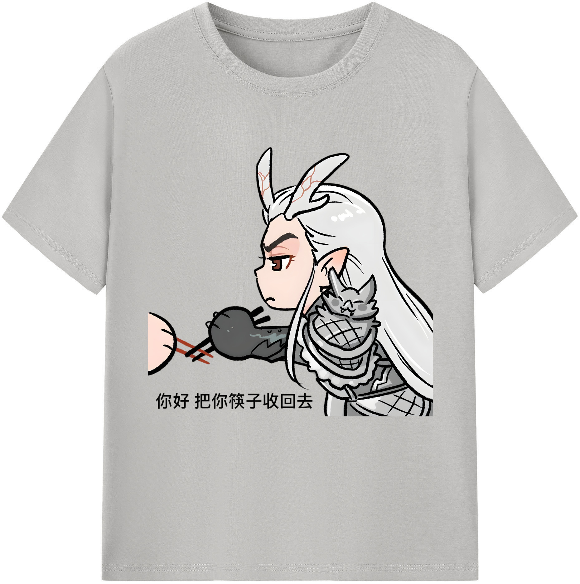 （画像用） Ne Zha 2 ナタ 魔童の大暴れ 綿100％半袖Tシャツ（フロントプリント）